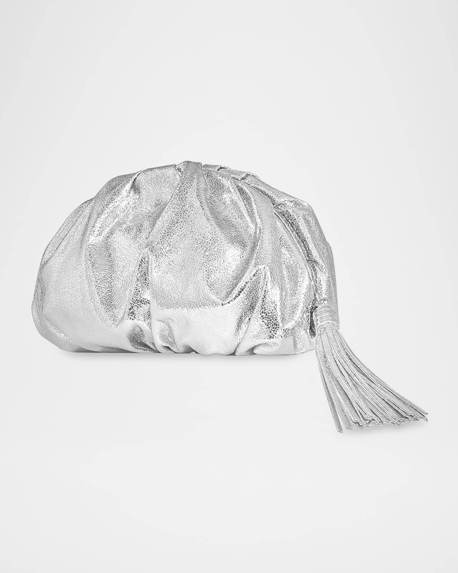 Rebecca Minkoff Ruched Zip Faux-Leather Clutch Bag | Neiman Marcus