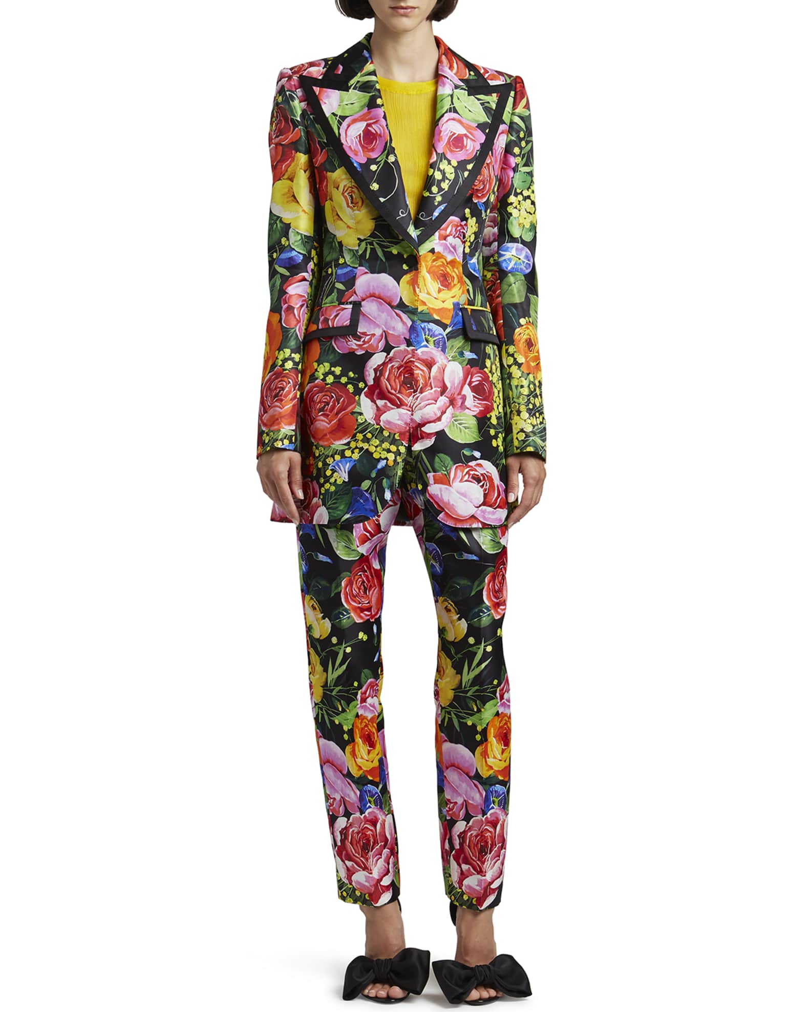 Floral Jacket and Pants Neiman Marcus