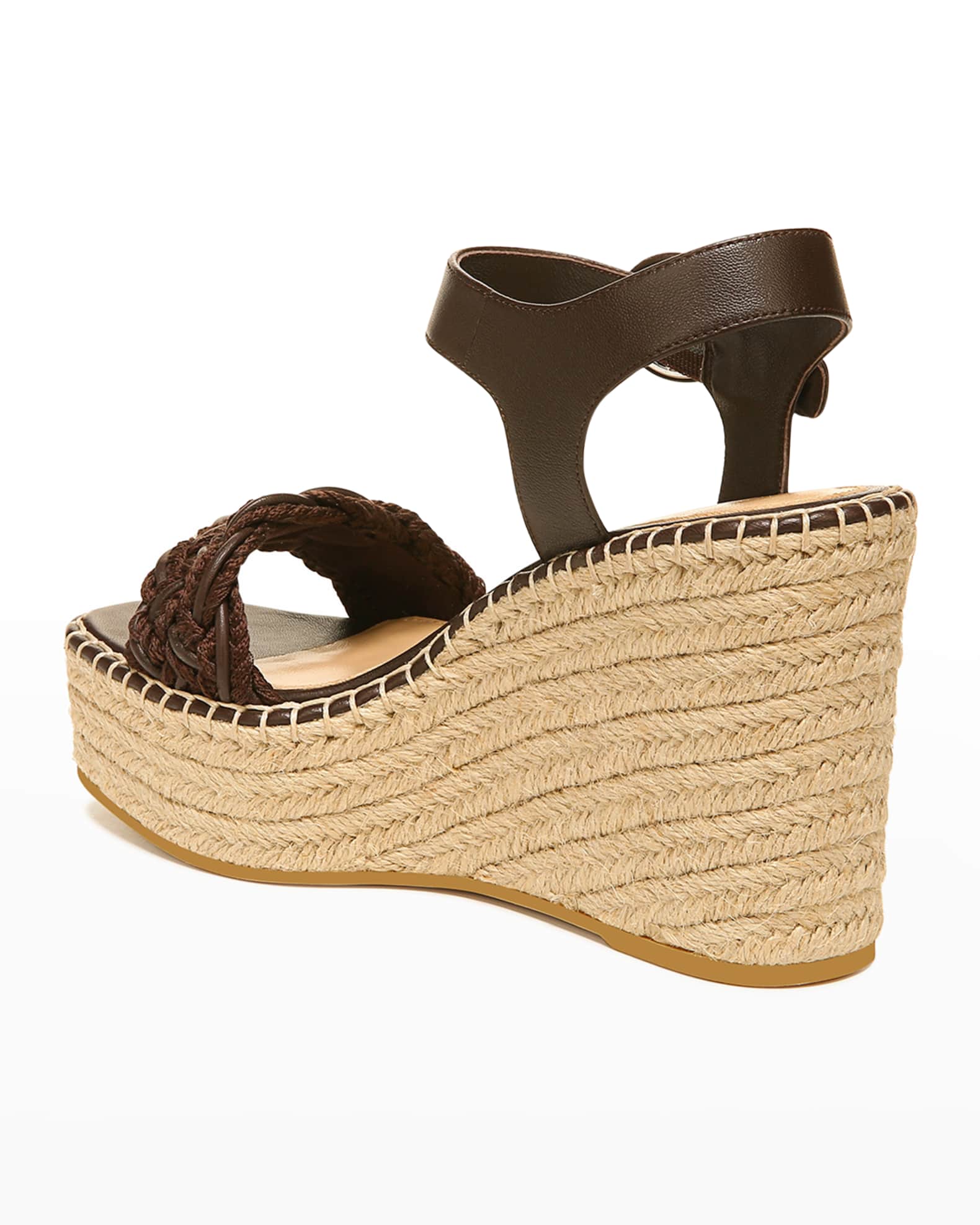 Veronica Beard Reema Braided Ankle-Strap Wedge Sandals | Neiman Marcus