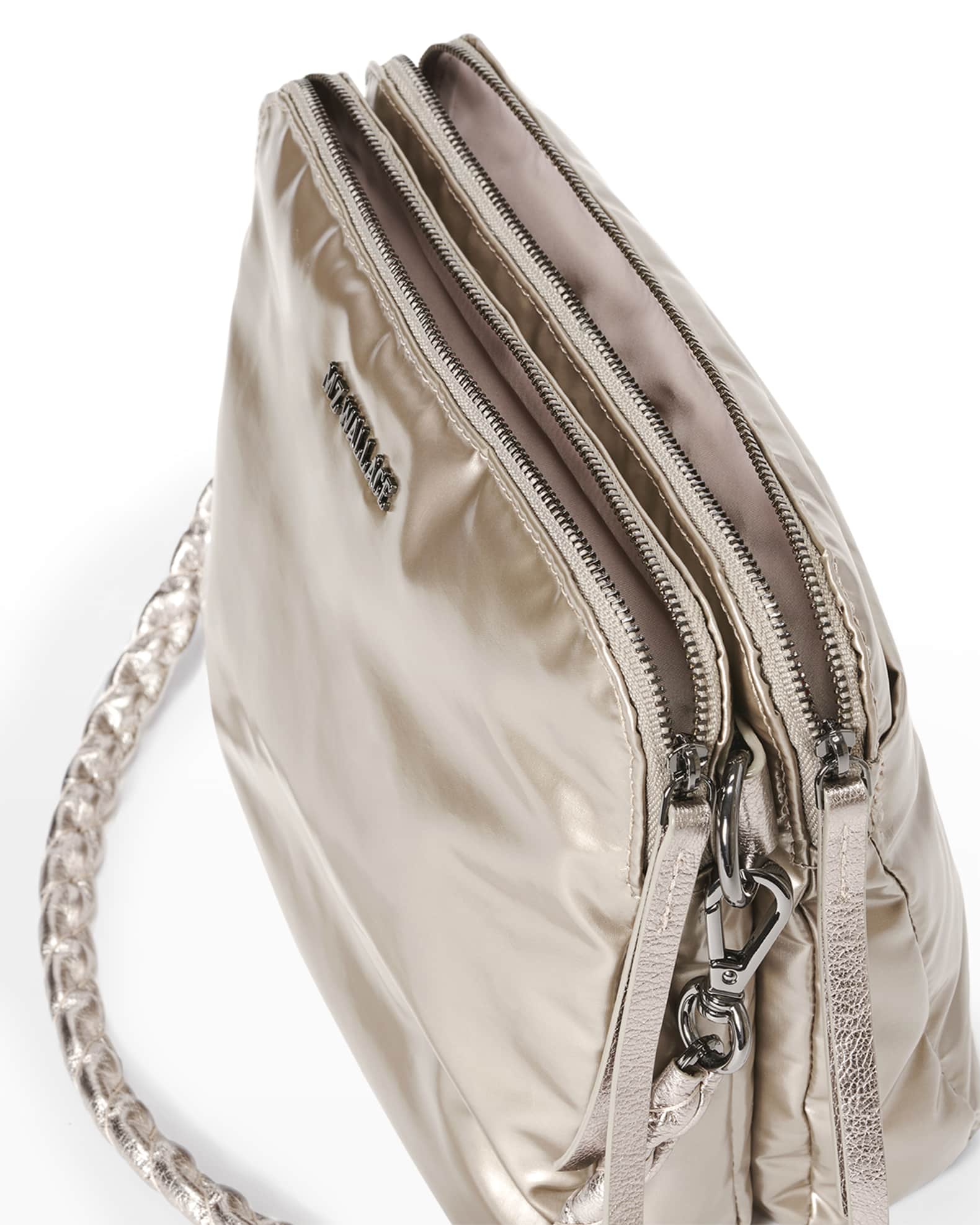 MZ WALLACE Bowery Metallic Nylon Crossbody Bag Neiman Marcus