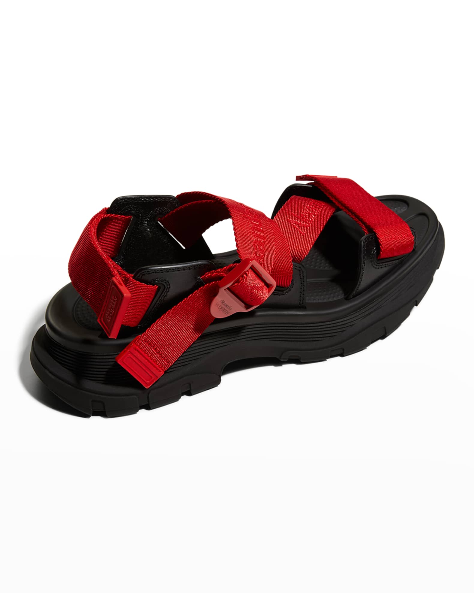 Alexander McQueen Men's Strappy Leather Sport Sandals Neiman Marcus