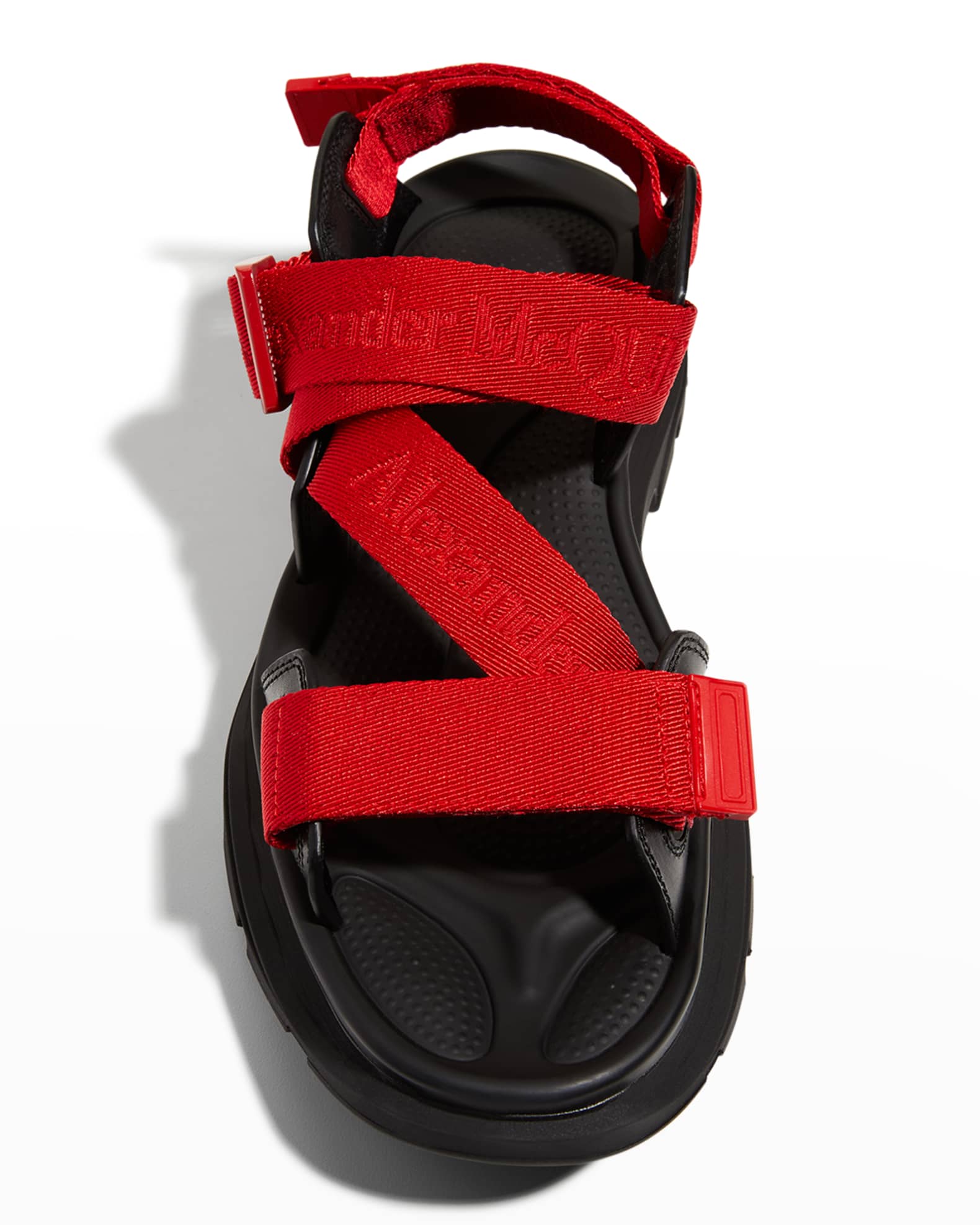 Alexander McQueen Men's Strappy Leather Sport Sandals Neiman Marcus