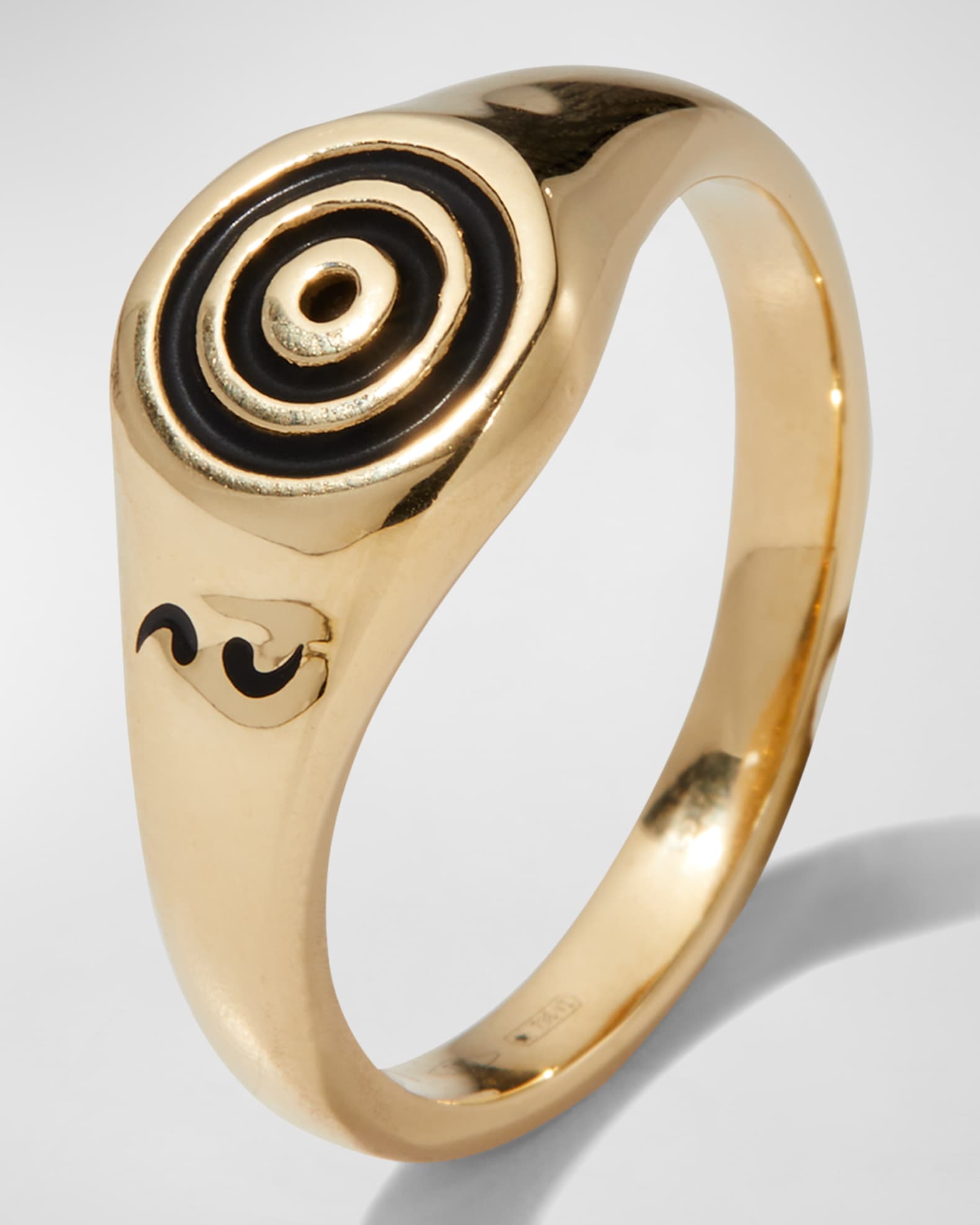 Men's Yellow Gold Acies Ipnotic Signet Ring 1