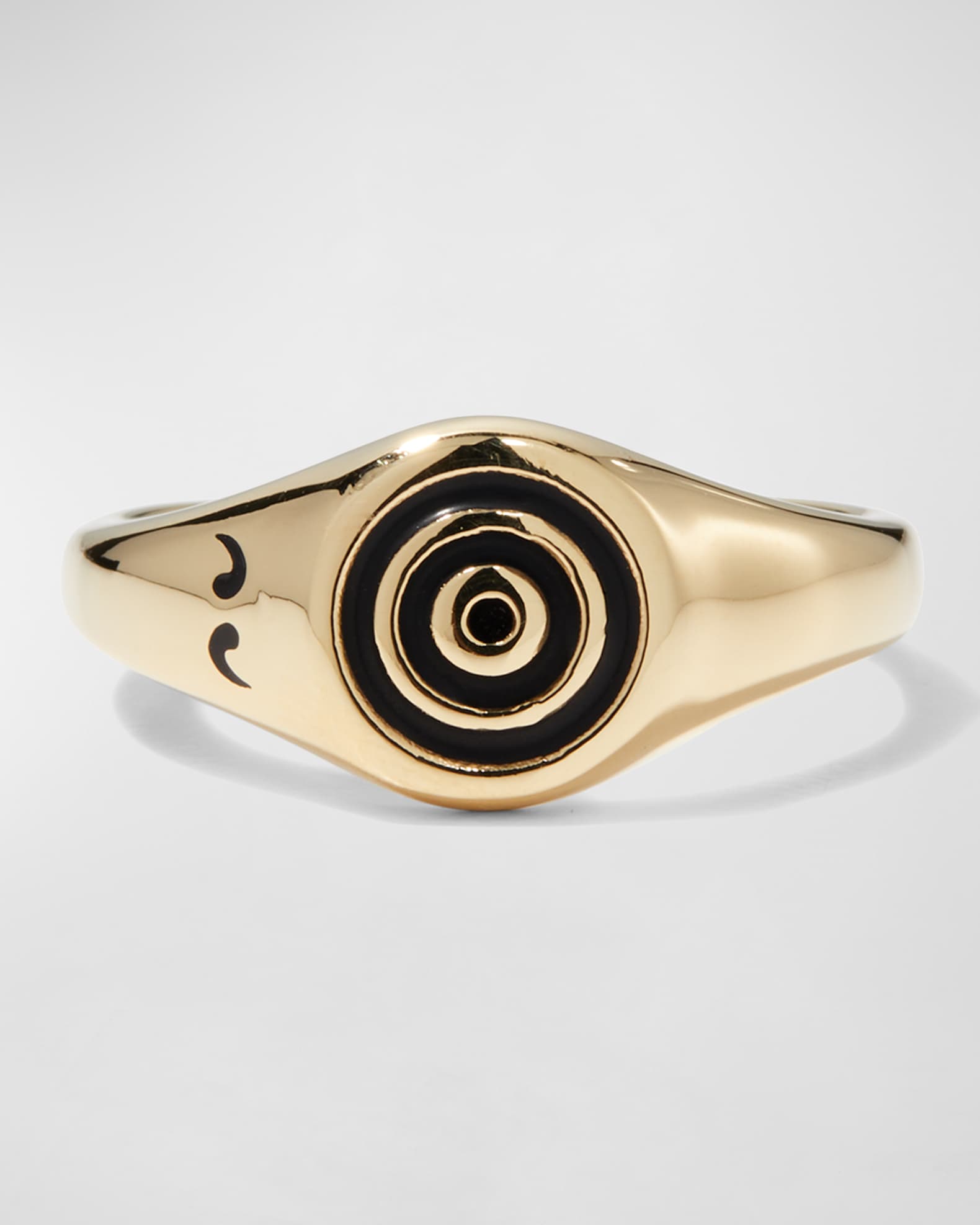 Men's Yellow Gold Acies Ipnotic Signet Ring 0