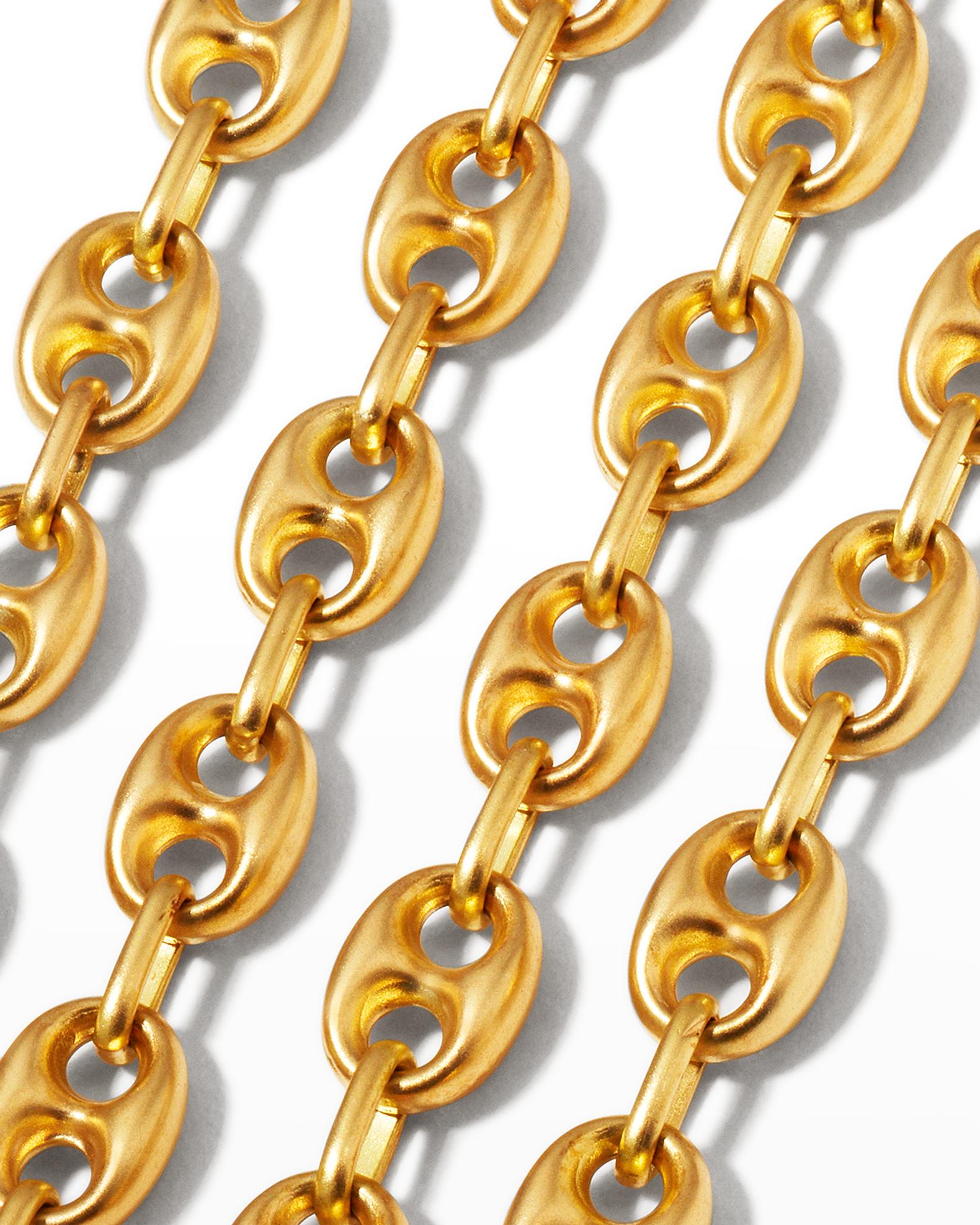 Marco Dal Maso Men's Yellow Gold Marine Matte Chain Necklace, 52cm ...
