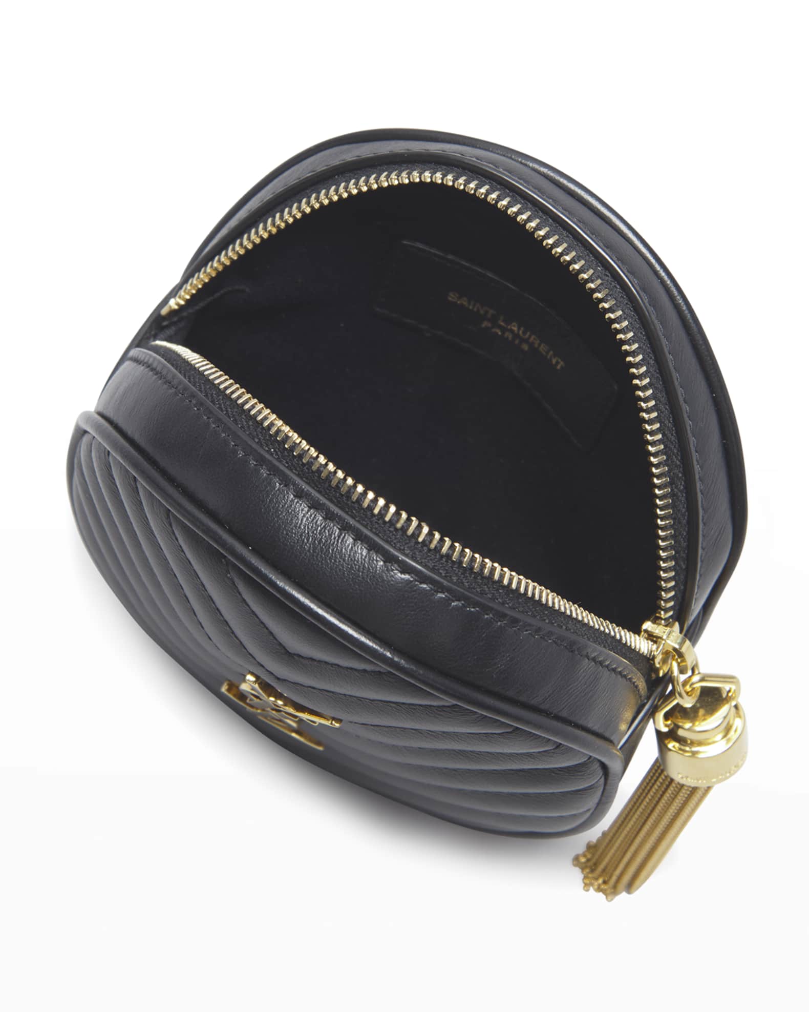 Saint Laurent Baby YSL Quilted Round Belt Bag Neiman Marcus