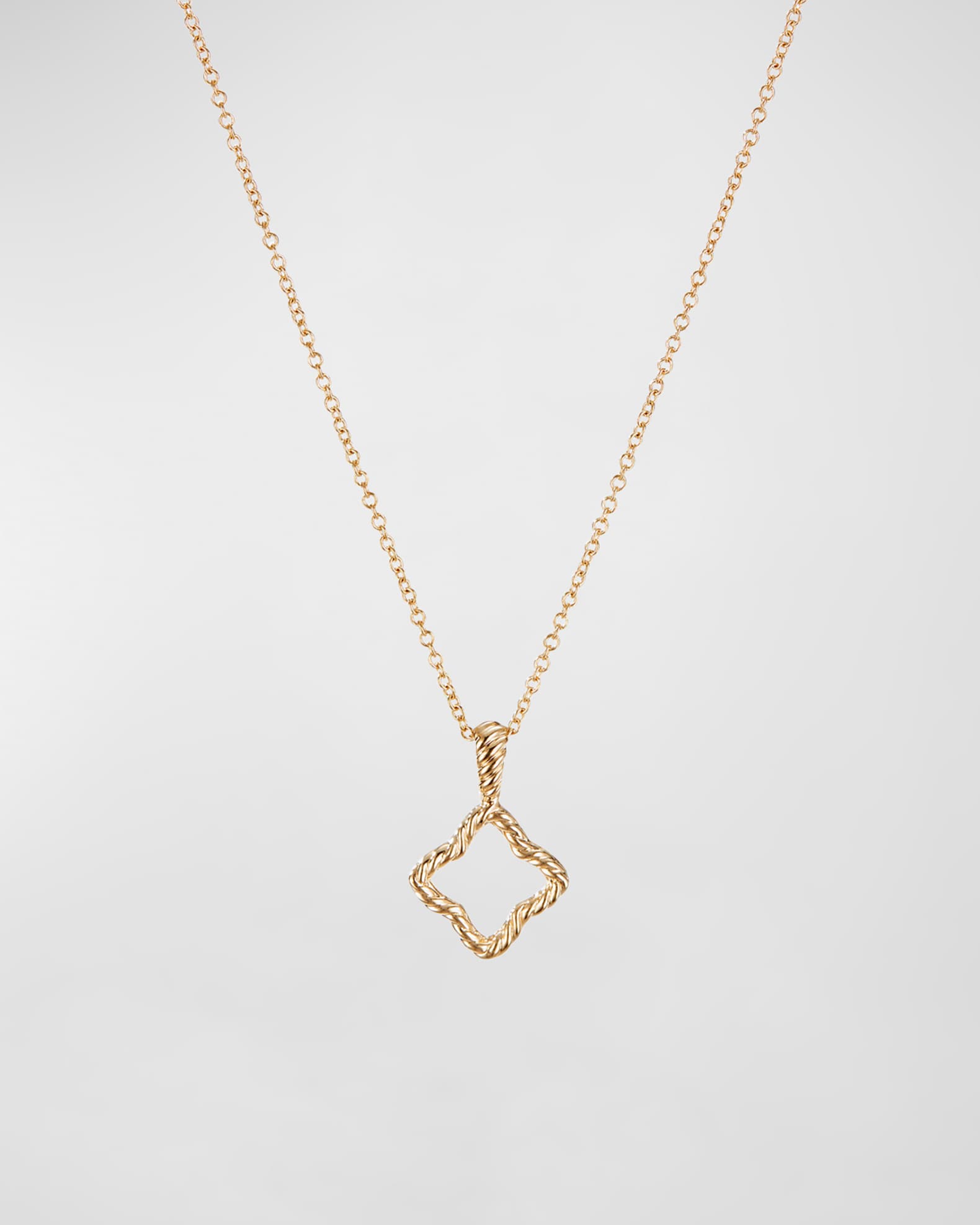 David Yurman Quad Cable Collectible Diamond Necklace in 18k Gold ...