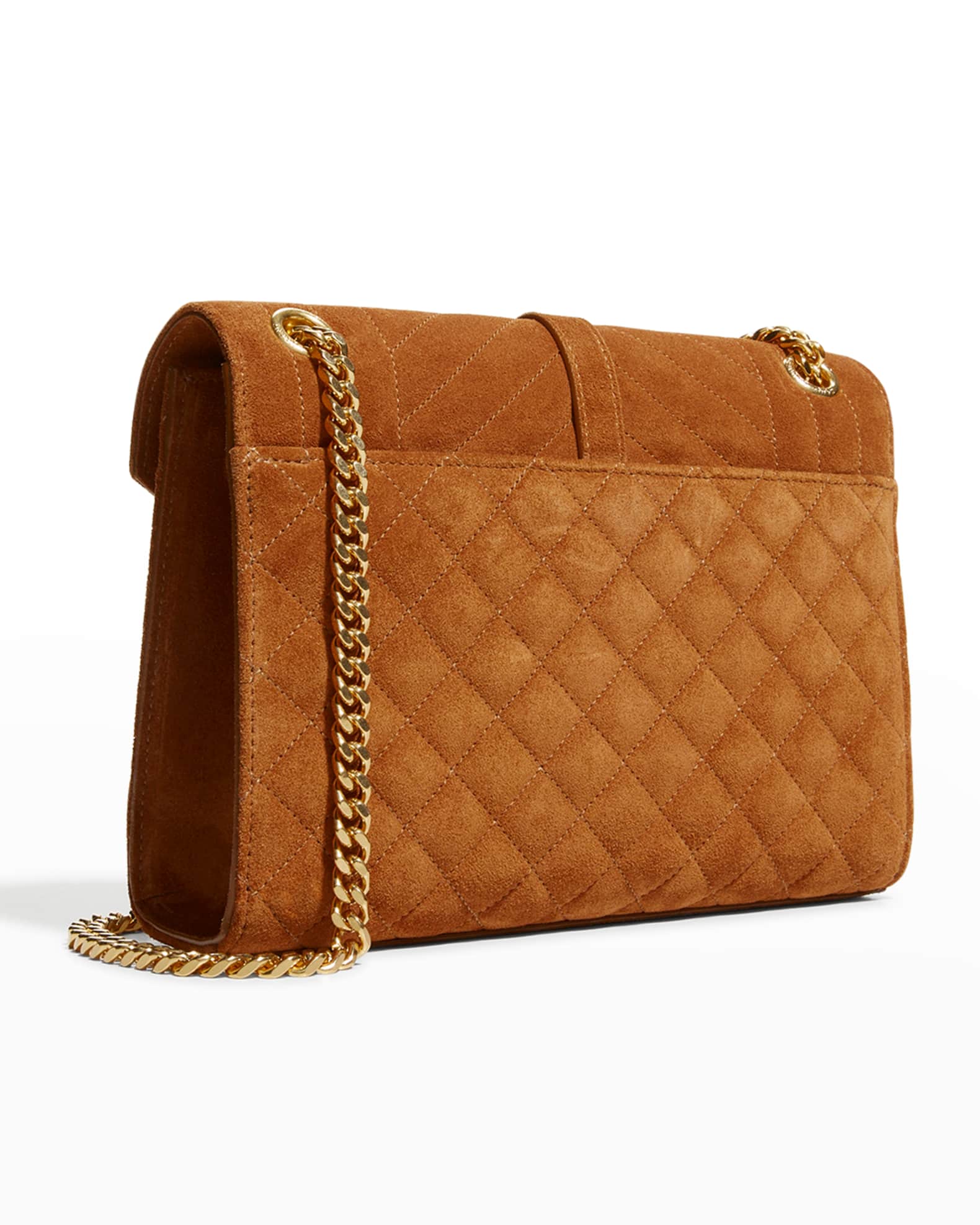 Saint Laurent Envelope Medium Bag in Mix Matelasse Suede Neiman Marcus