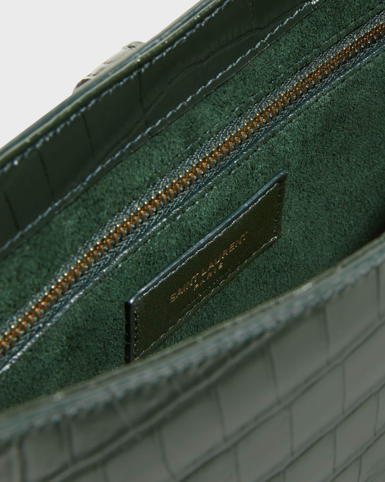LE 5 À 7 in crocodile-embossed shiny leather, Saint Laurent