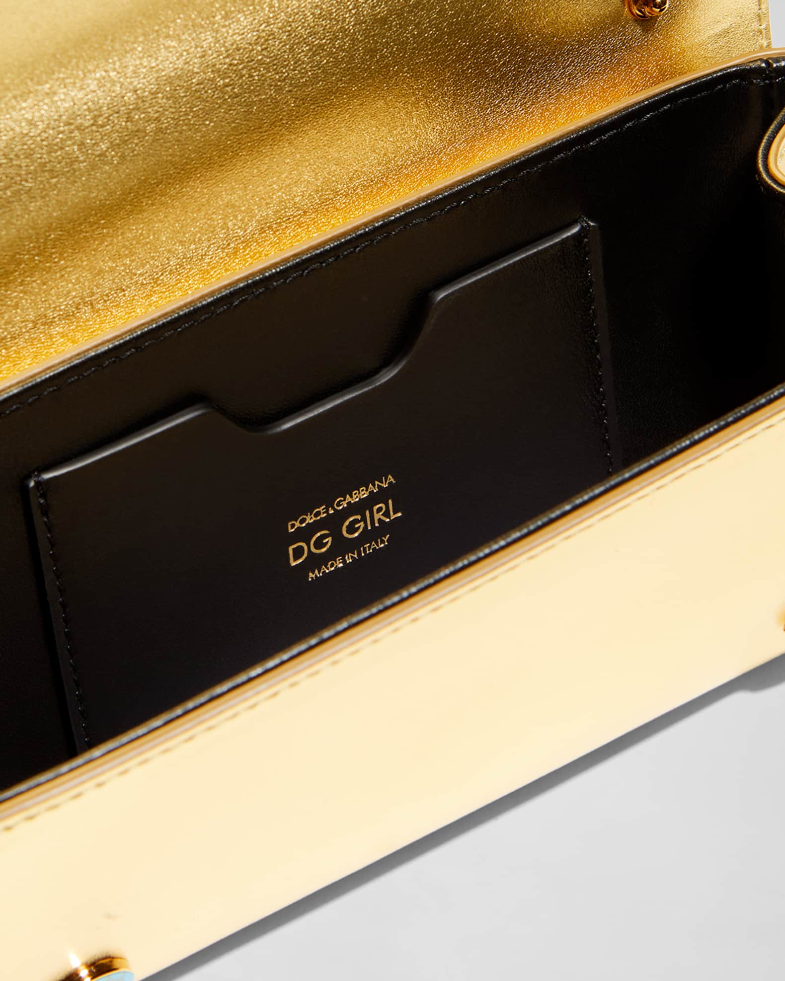 Dolce&Gabbana DG Girls Metallic Crossbody Bag | Neiman Marcus