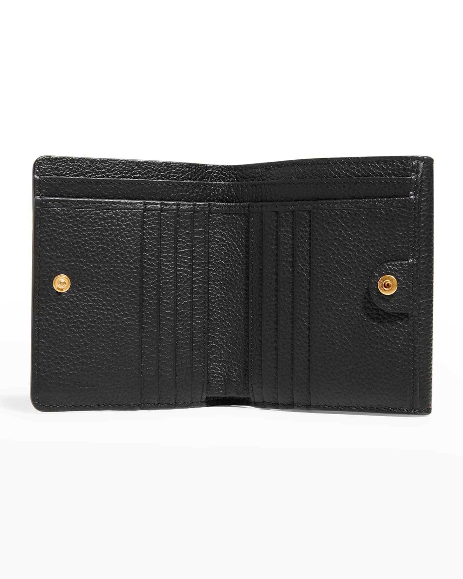Chloe Marcie Square Flap Wallet in Grained Leather | Neiman Marcus