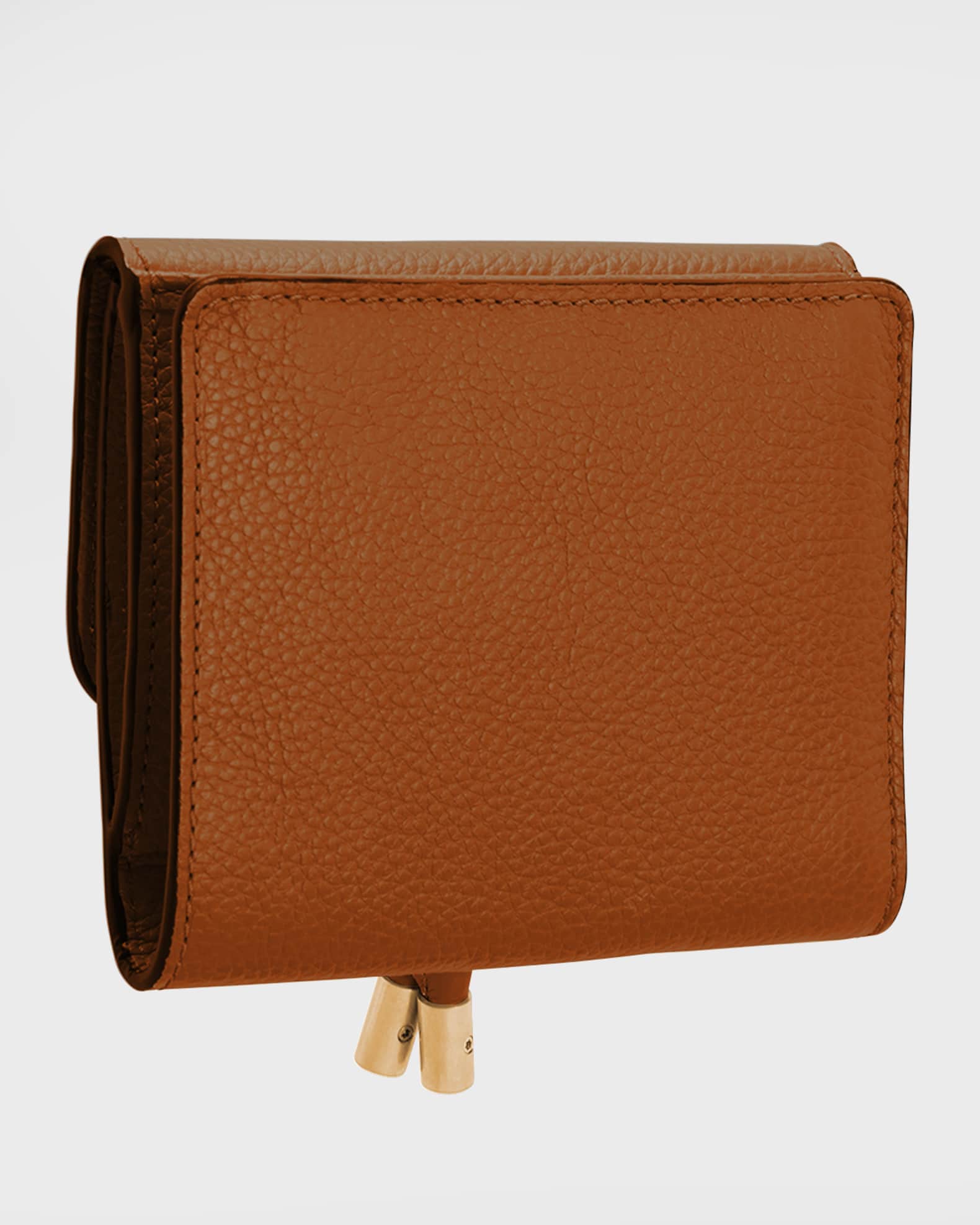 Mini flap bag & star coin purse, Mirror calfskin, metallic