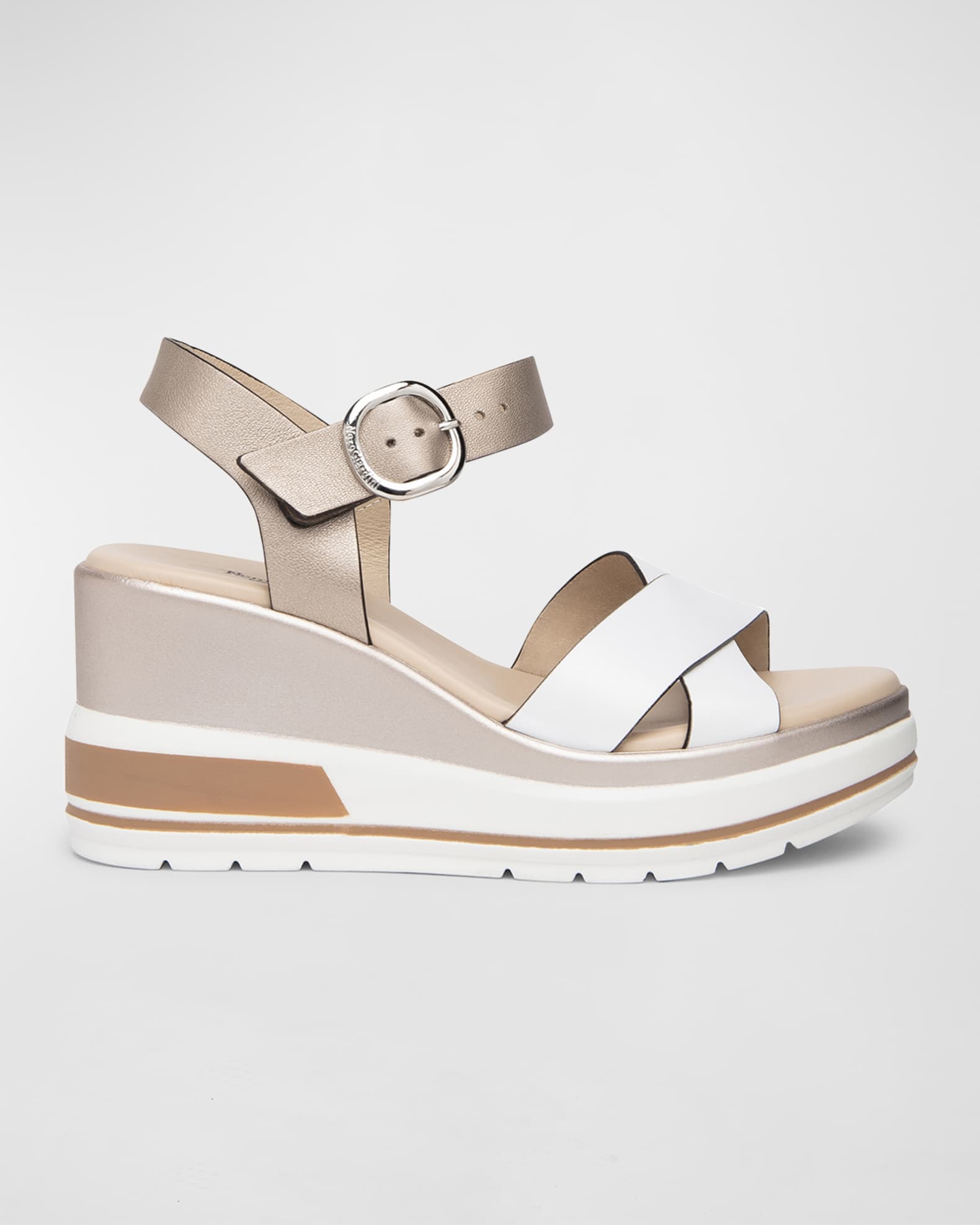 NeroGiardini Crossband Sporty Wedge Sandals Neiman Marcus