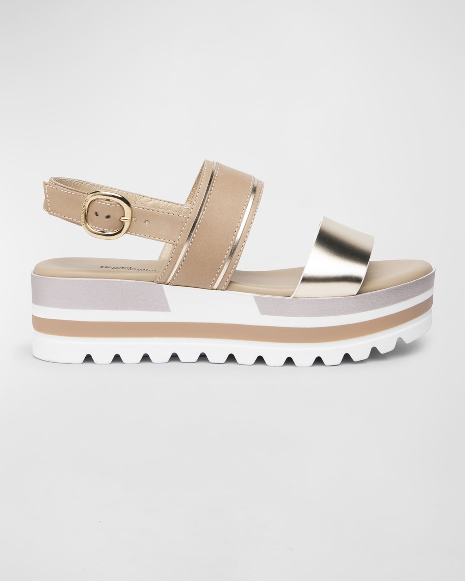 Grey Mer colour-block touch-strap sandals - Neutrals