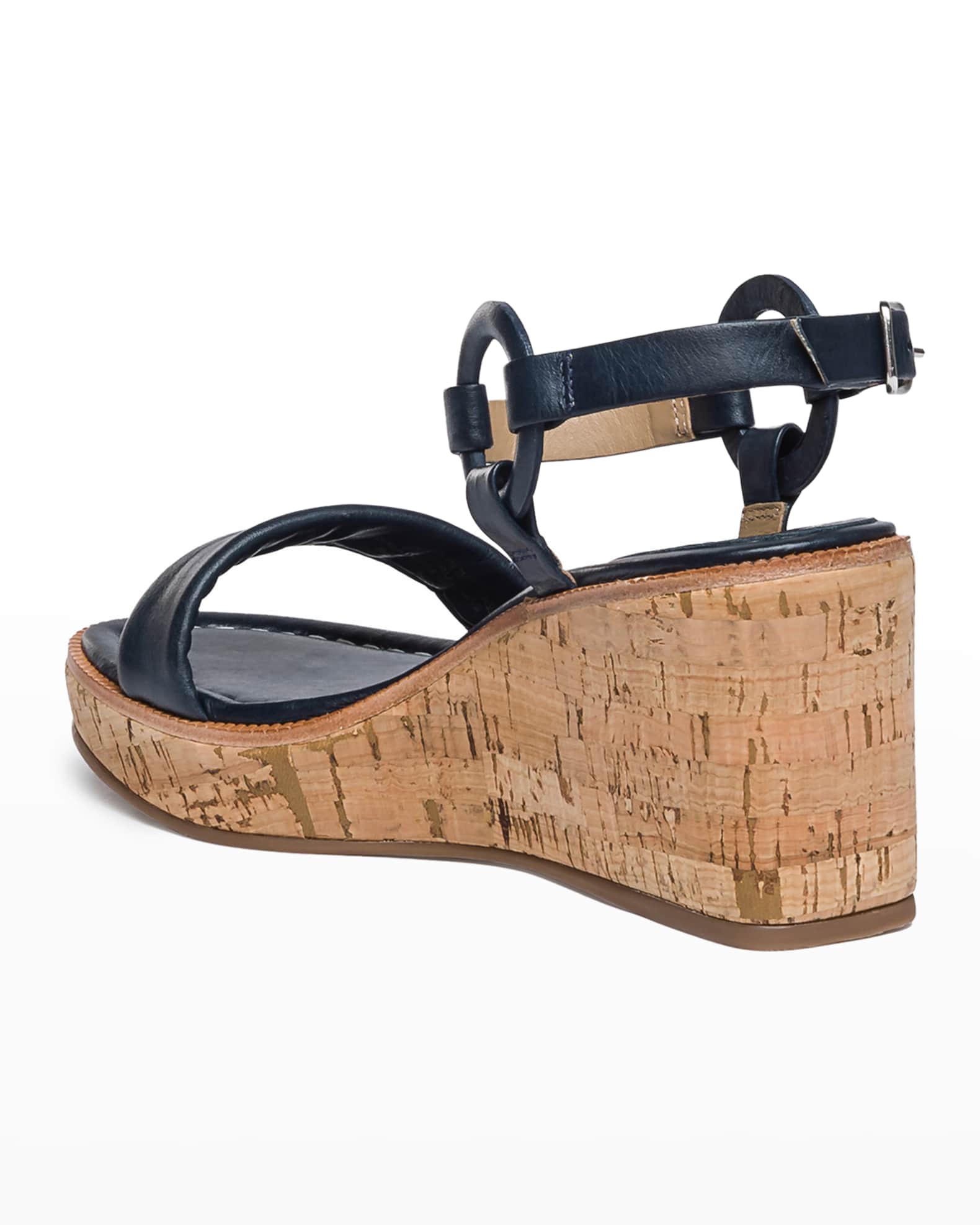 Bernardo Kennedy Cork Wedge Sandals | Neiman Marcus