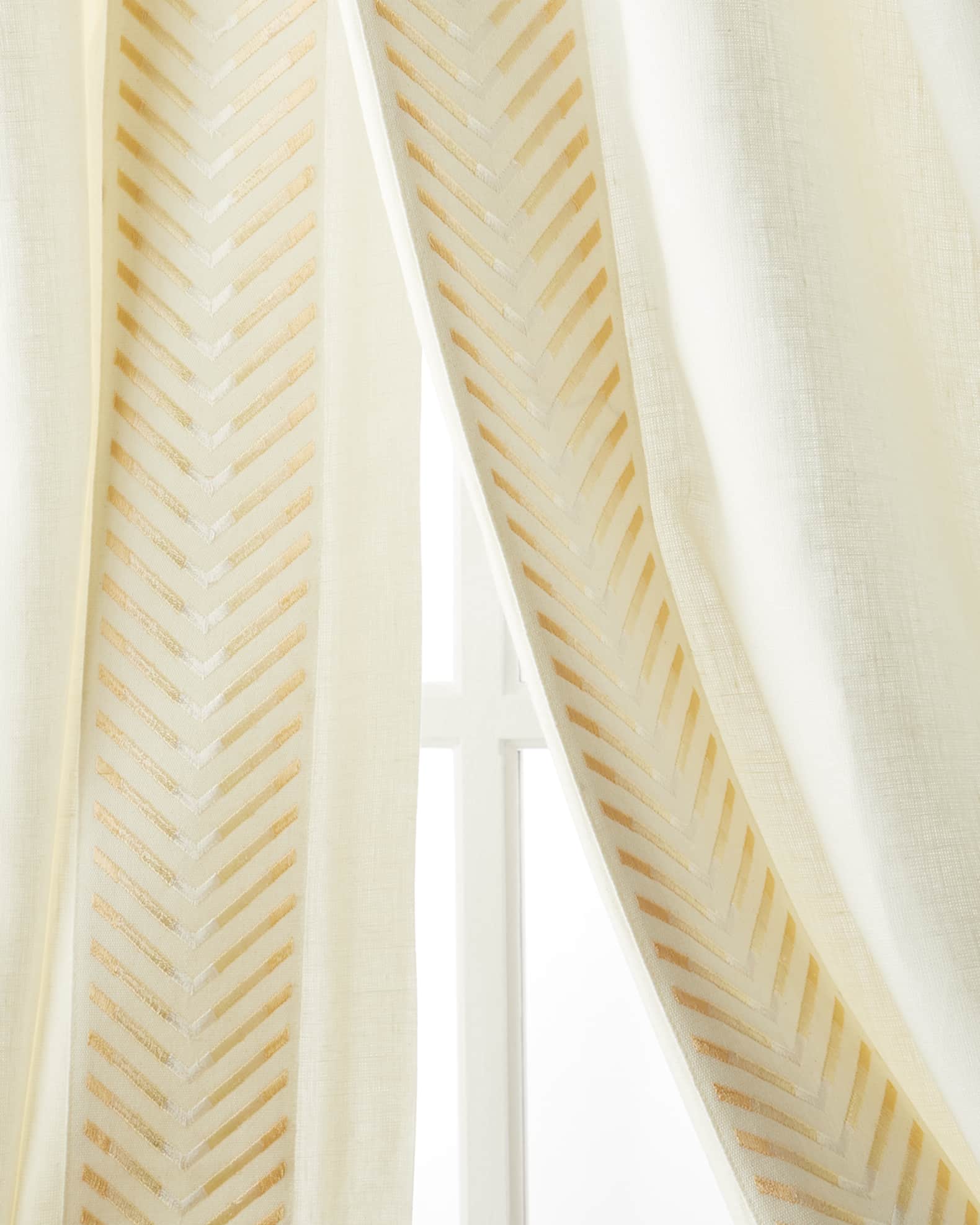 Two Rio Cream Curtains 0