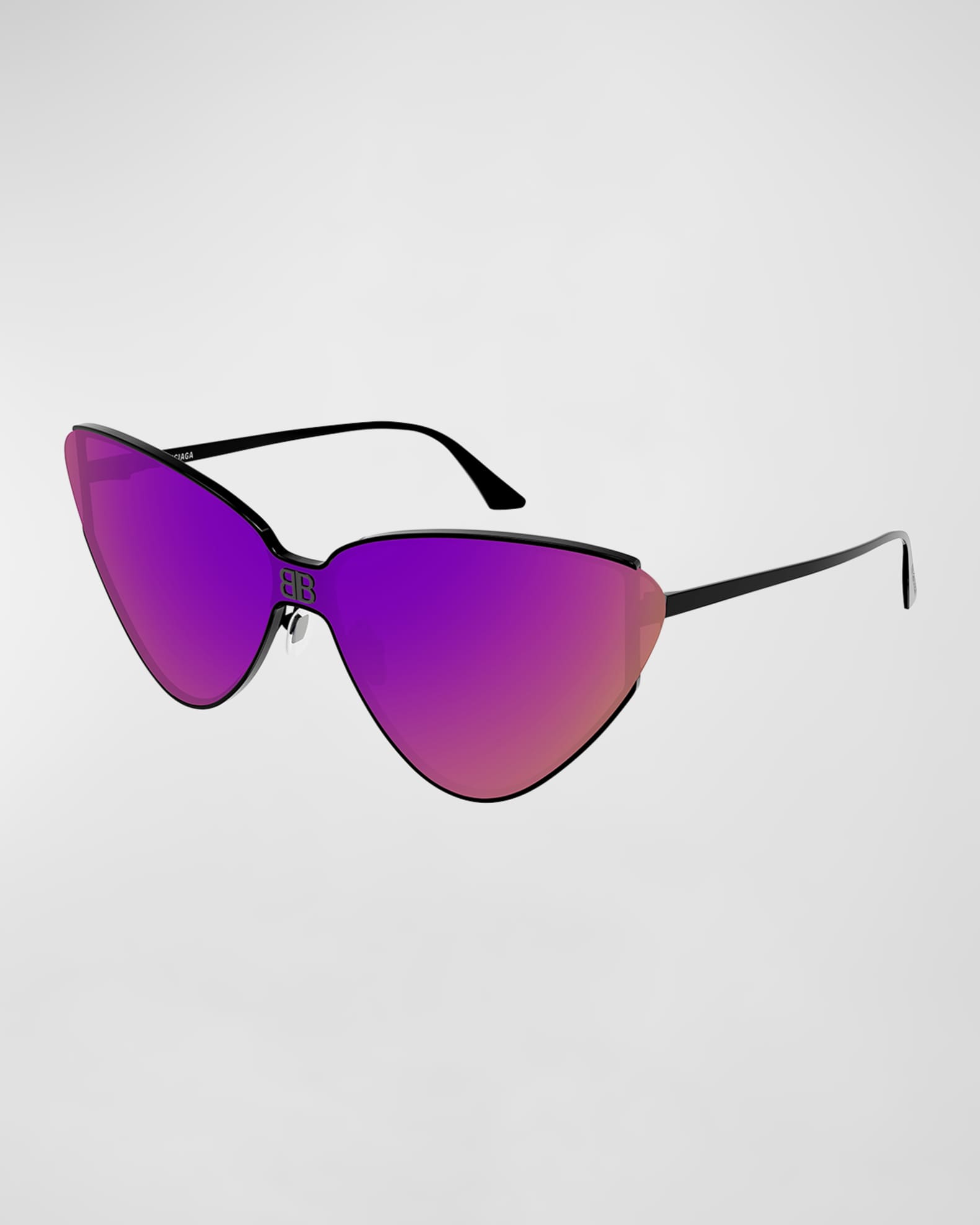 Balenciaga Logo Metal Cat-Eye Sunglasses | Neiman Marcus