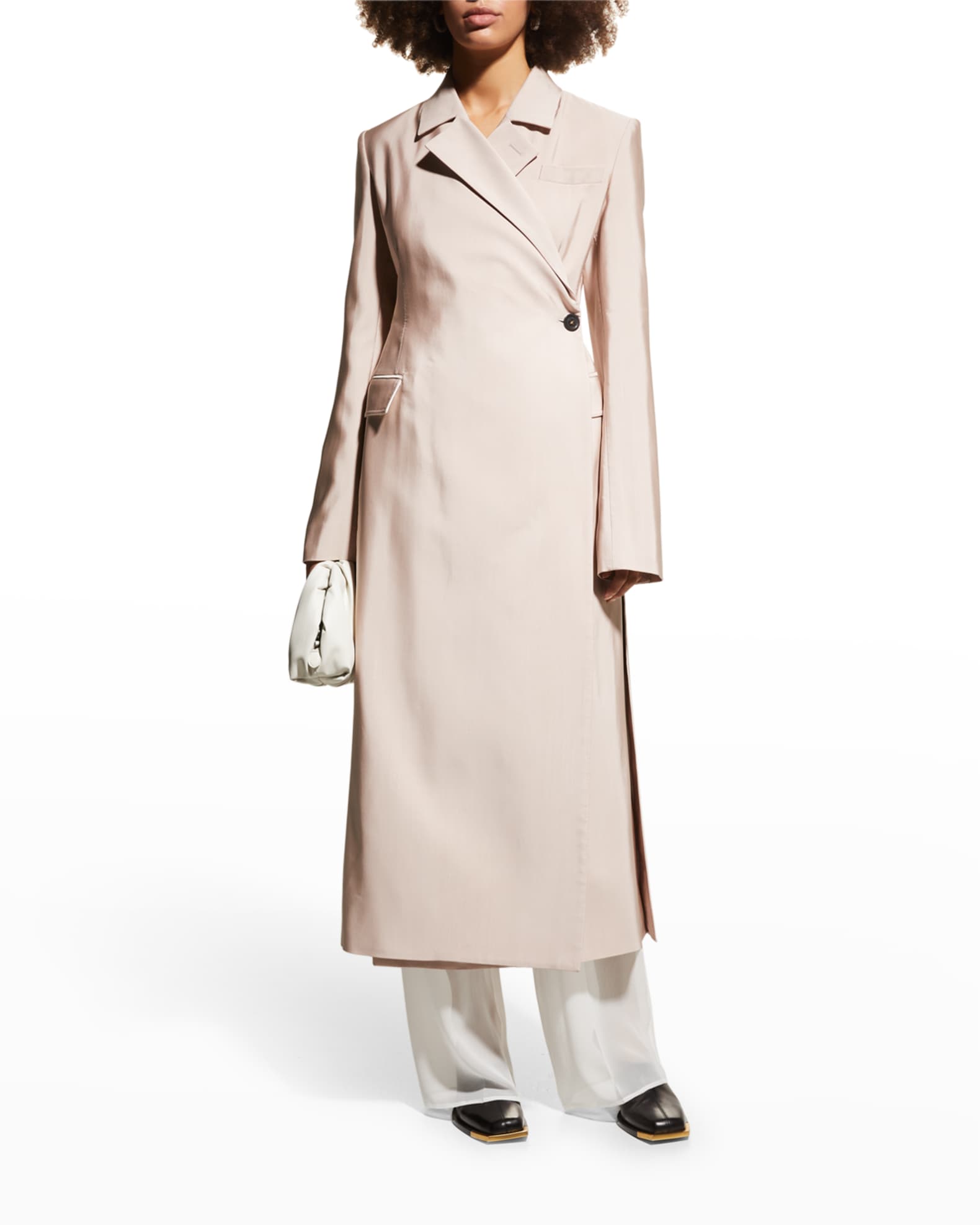 Peter Do Ao Dai Viscose Mid Coat | Neiman Marcus