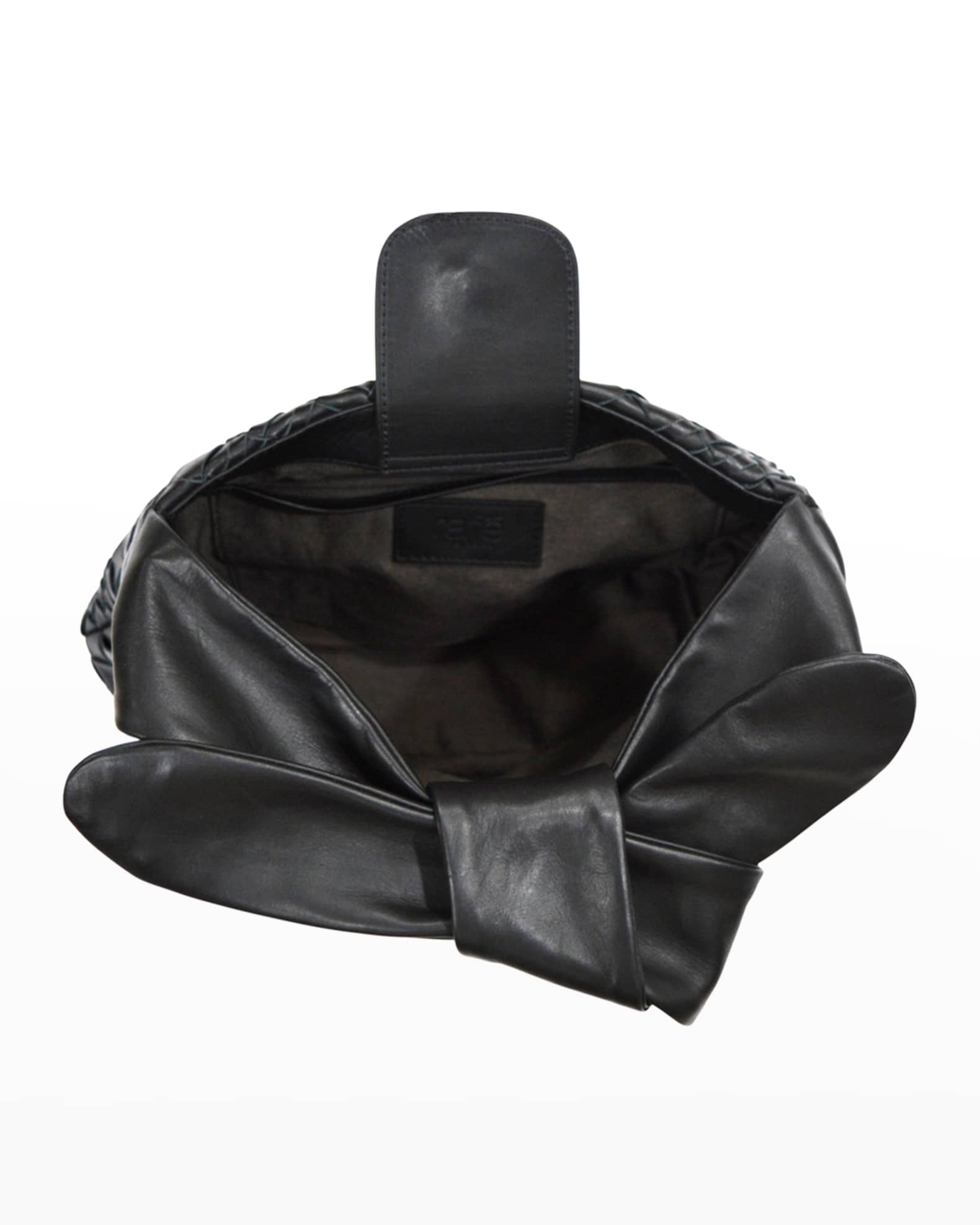 Rafe Bellee Knot Woven Leather Shoulder Bag | Neiman Marcus