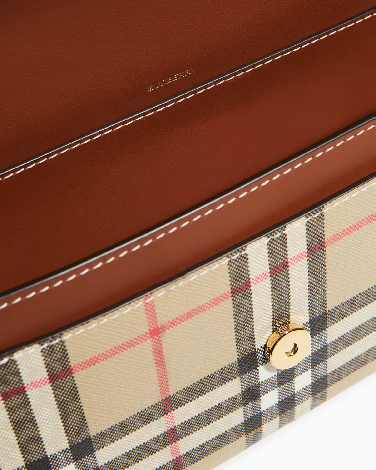 Burberry New Hampshire Check Canvas & Leather Crossbody Bag Neiman Marcus