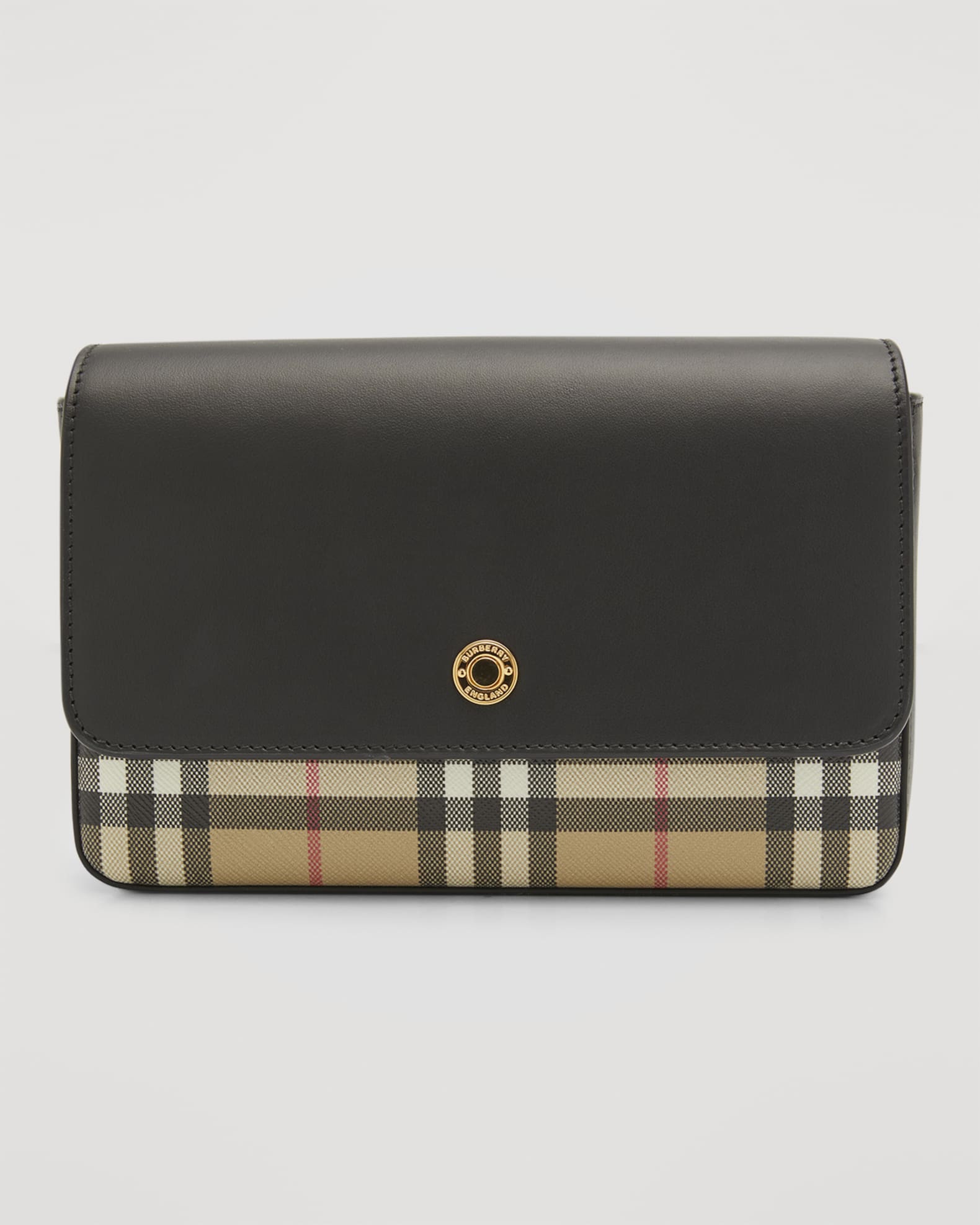 Burberry New Hampshire Vintage Check Canvas & Leather Crossbody Bag