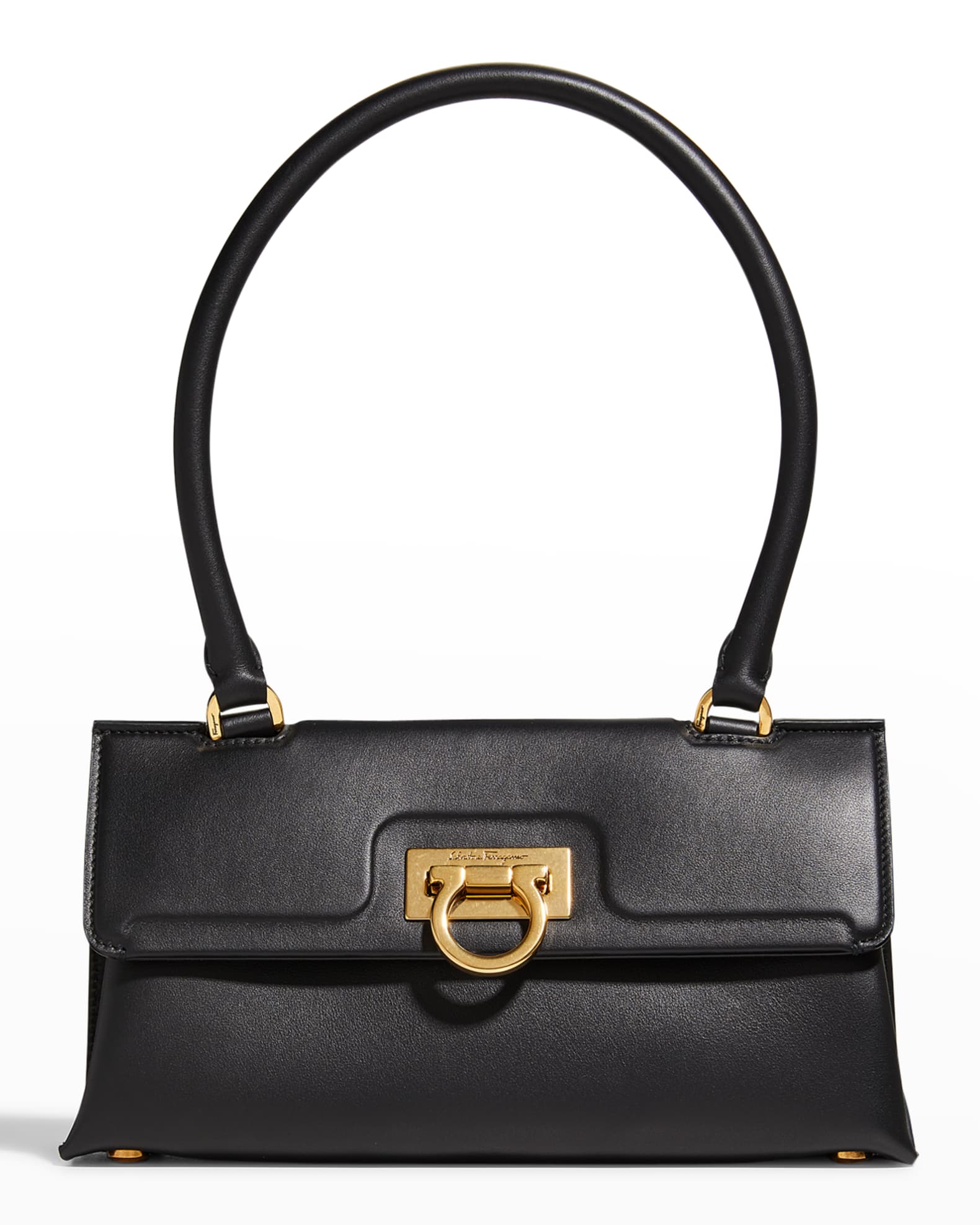 Salvatore Ferragamo Trifolio Flap Leather Shoulder Bag | Neiman Marcus Salvatore Ferragamo Trifolio Flap Leather Shoulder Bag | Neiman Marcus
