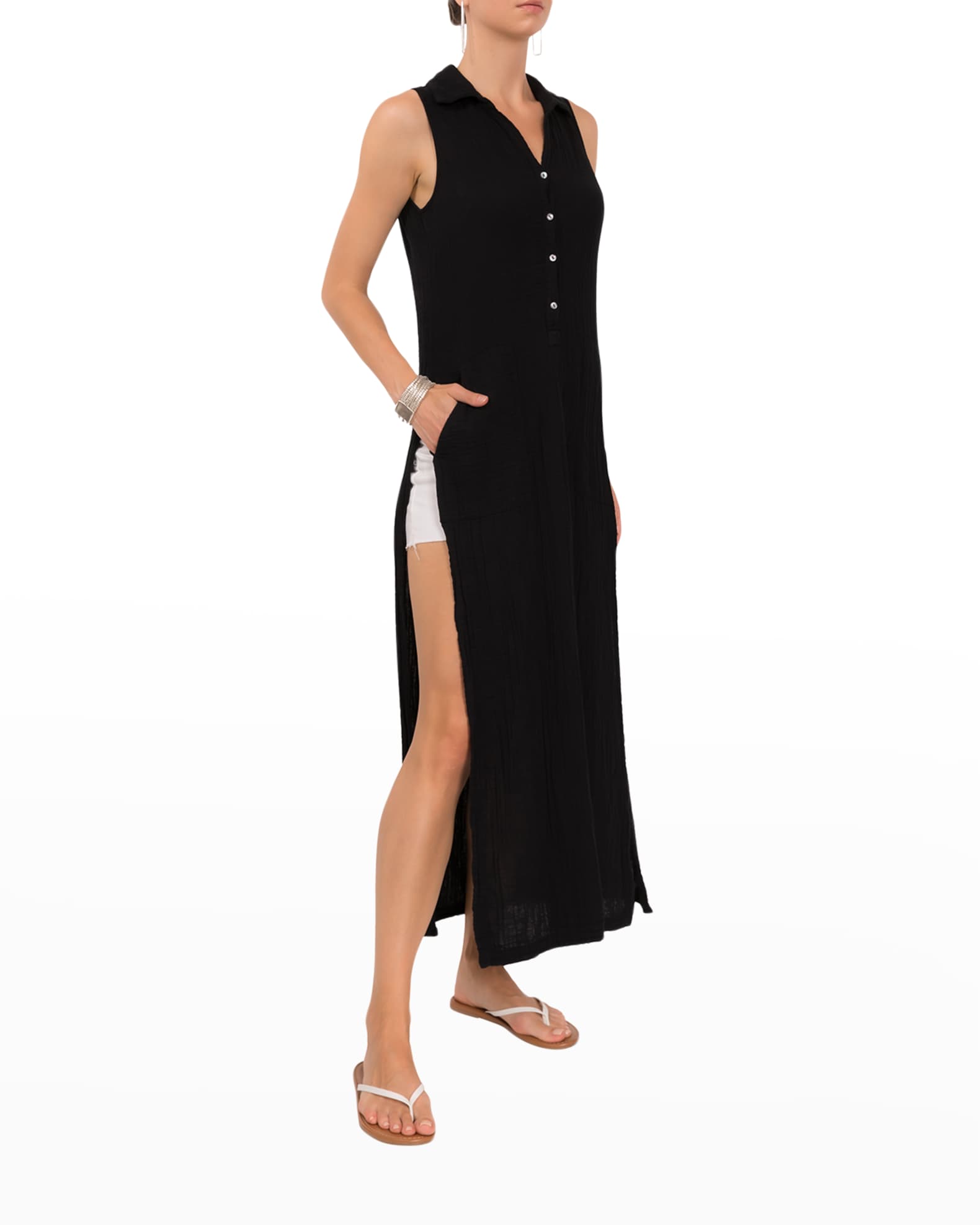 Everyday Ritual Vivienne Cotton Gauze Sleeveless Maxi Dress | Neiman Marcus