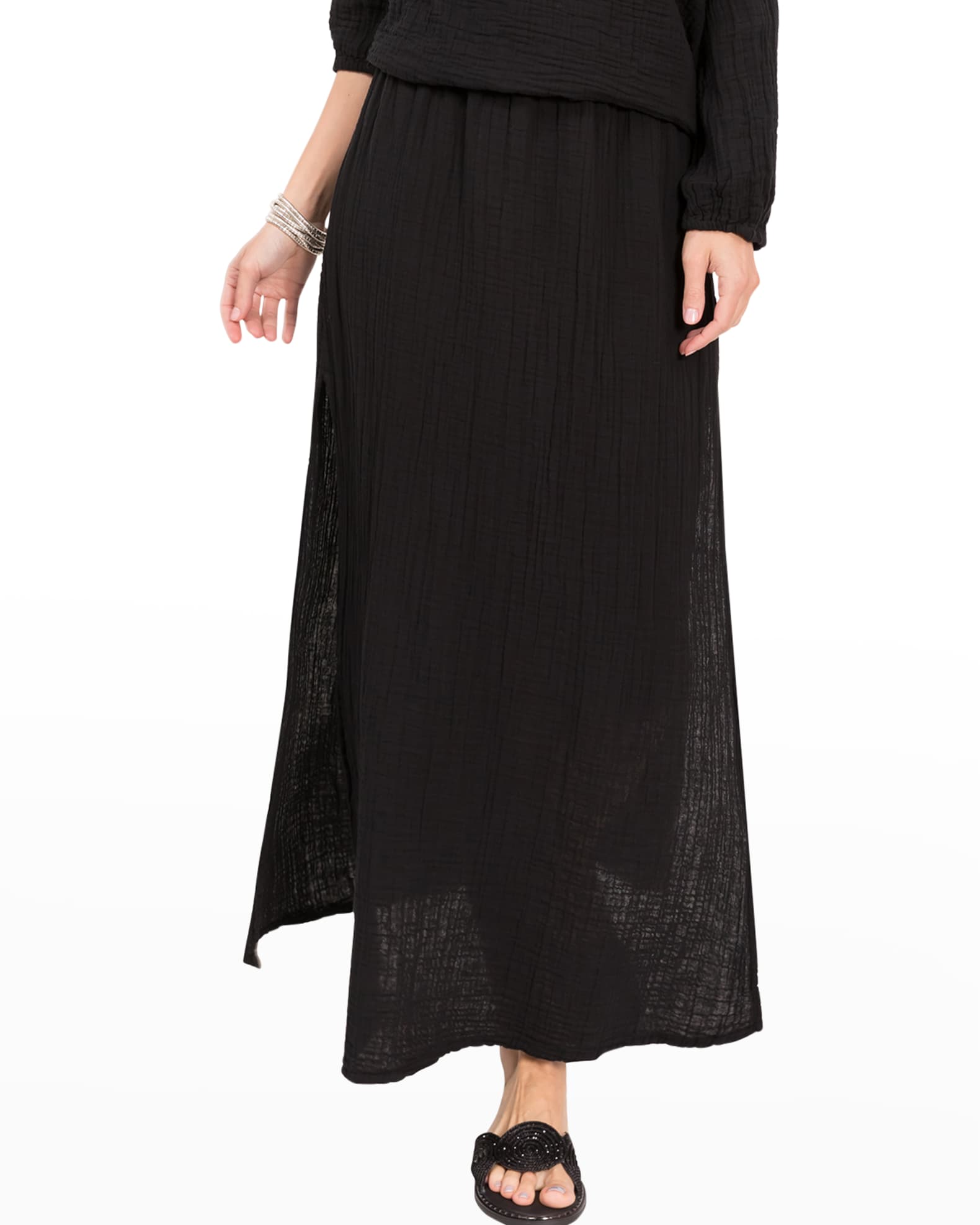 Everyday Ritual Aria Drawstring Cotton Gauze Maxi Skirt Neiman Marcus