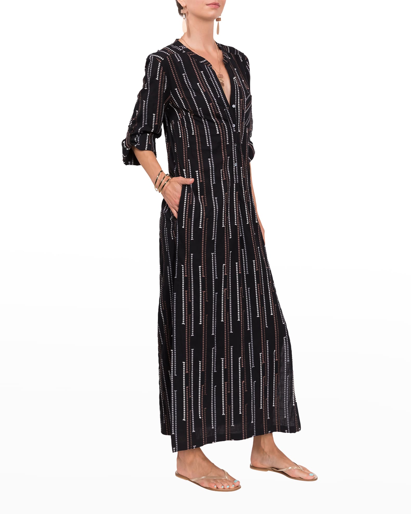 Everyday Ritual Tracey Cotton Maxi Kaftan Neiman Marcus