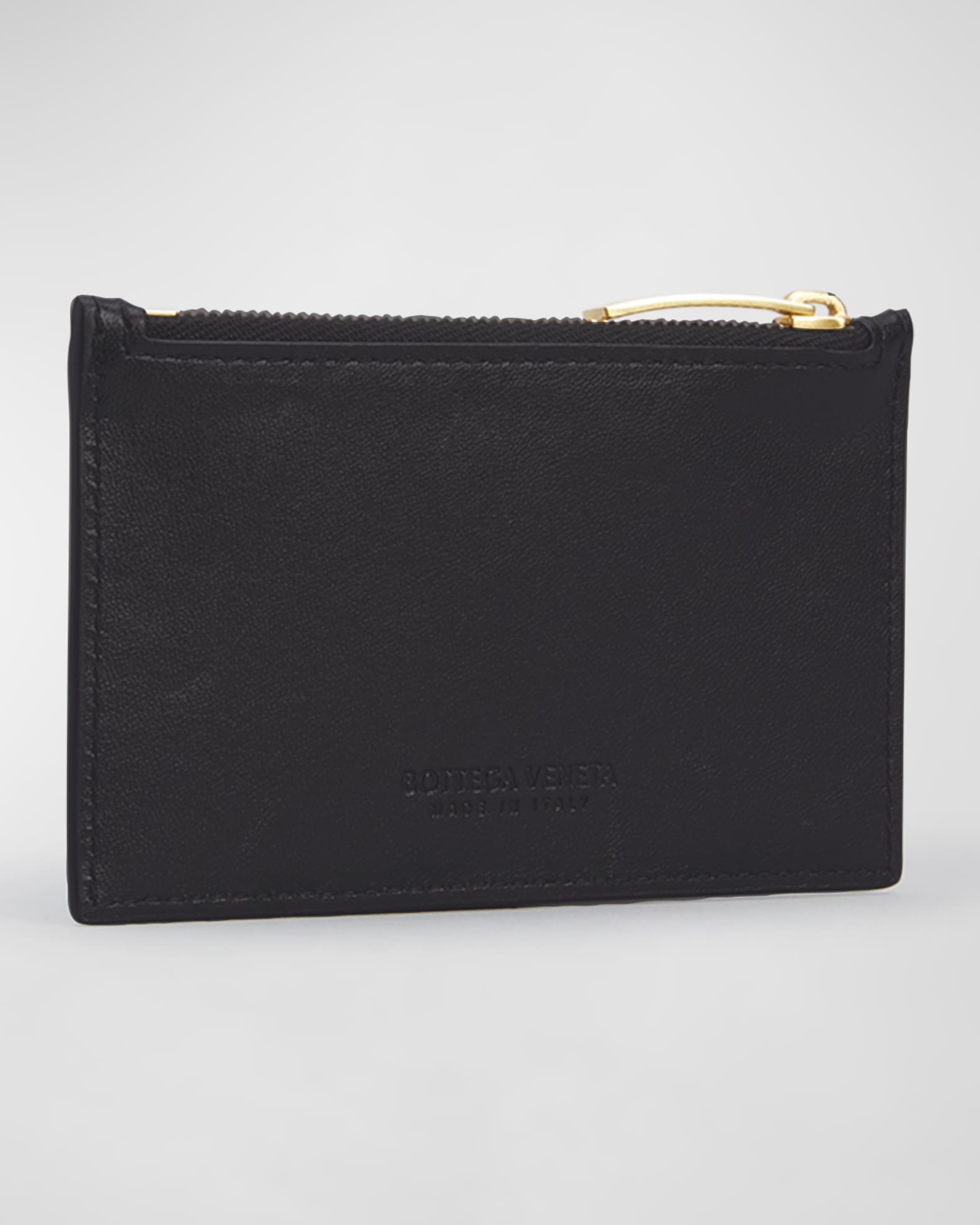 Card Case with Coin Purse in Black by Bottega Veneta