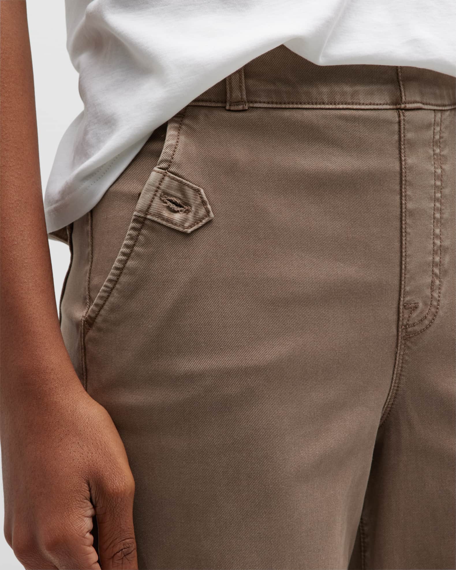 spanx white twill pants