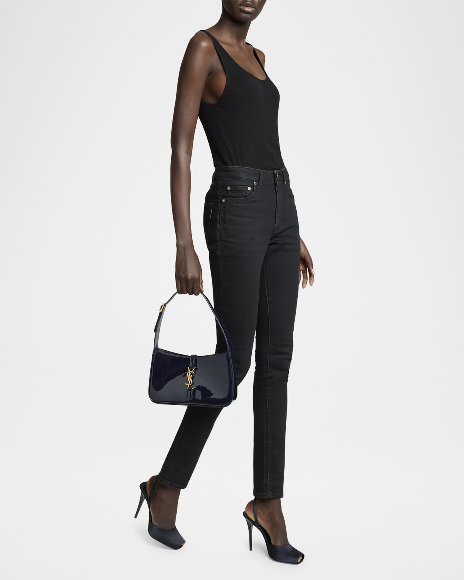 Saint Laurent Le 5 A 7 YSL Shoulder Bag in Patent Leather Neiman Marcus