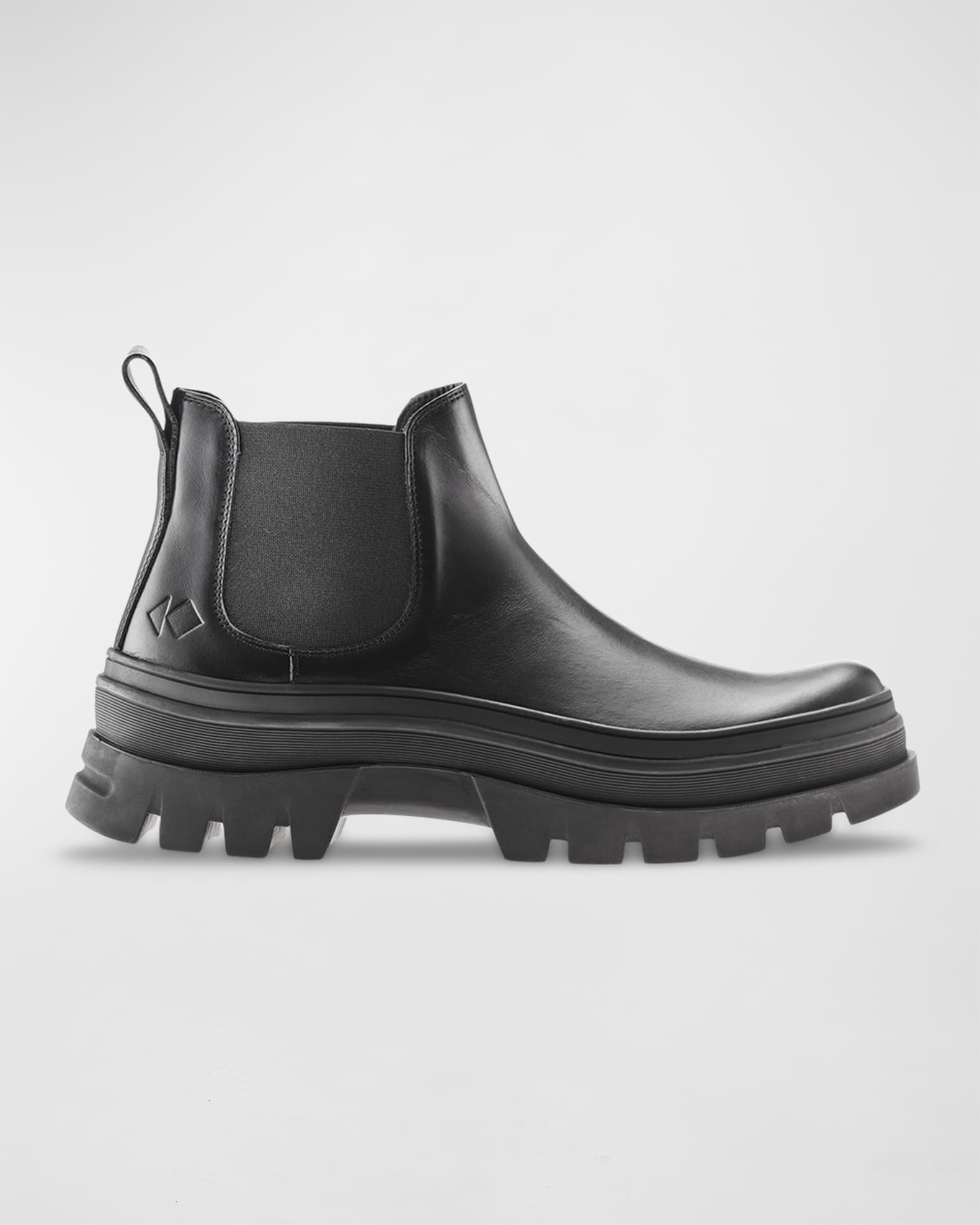 Koio Verona Leather Lug-Sole Chelsea Boots | Neiman Marcus