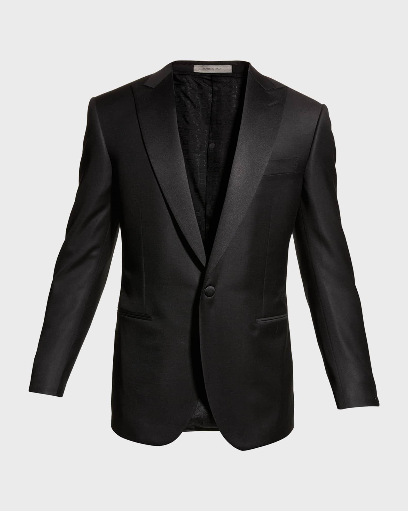 Corneliani Men's Solid Peak-Lapel Tuxedo | Neiman Marcus