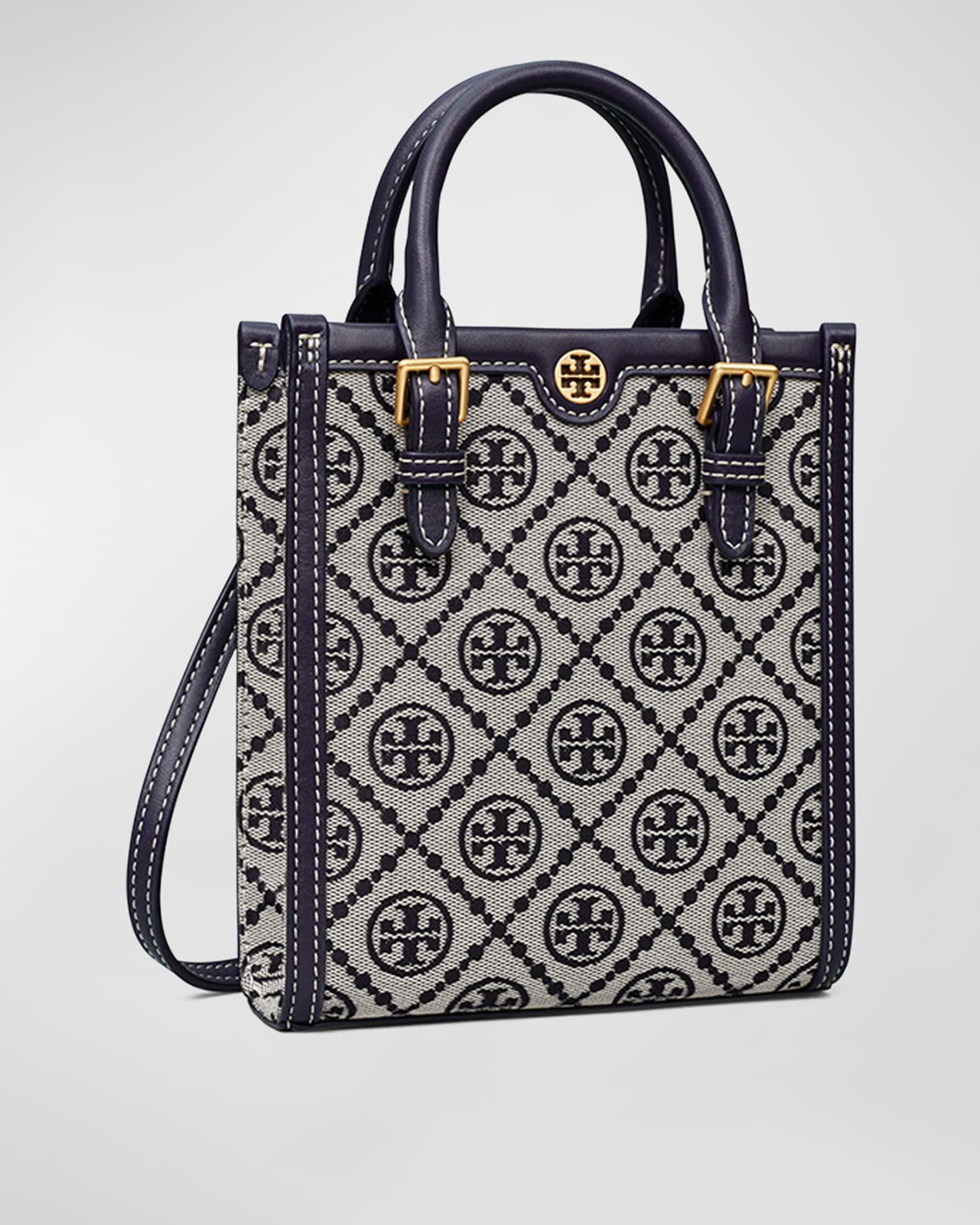 First Impressions: Tory Burch T Monogram Jacquard Tote Bag In Navy 