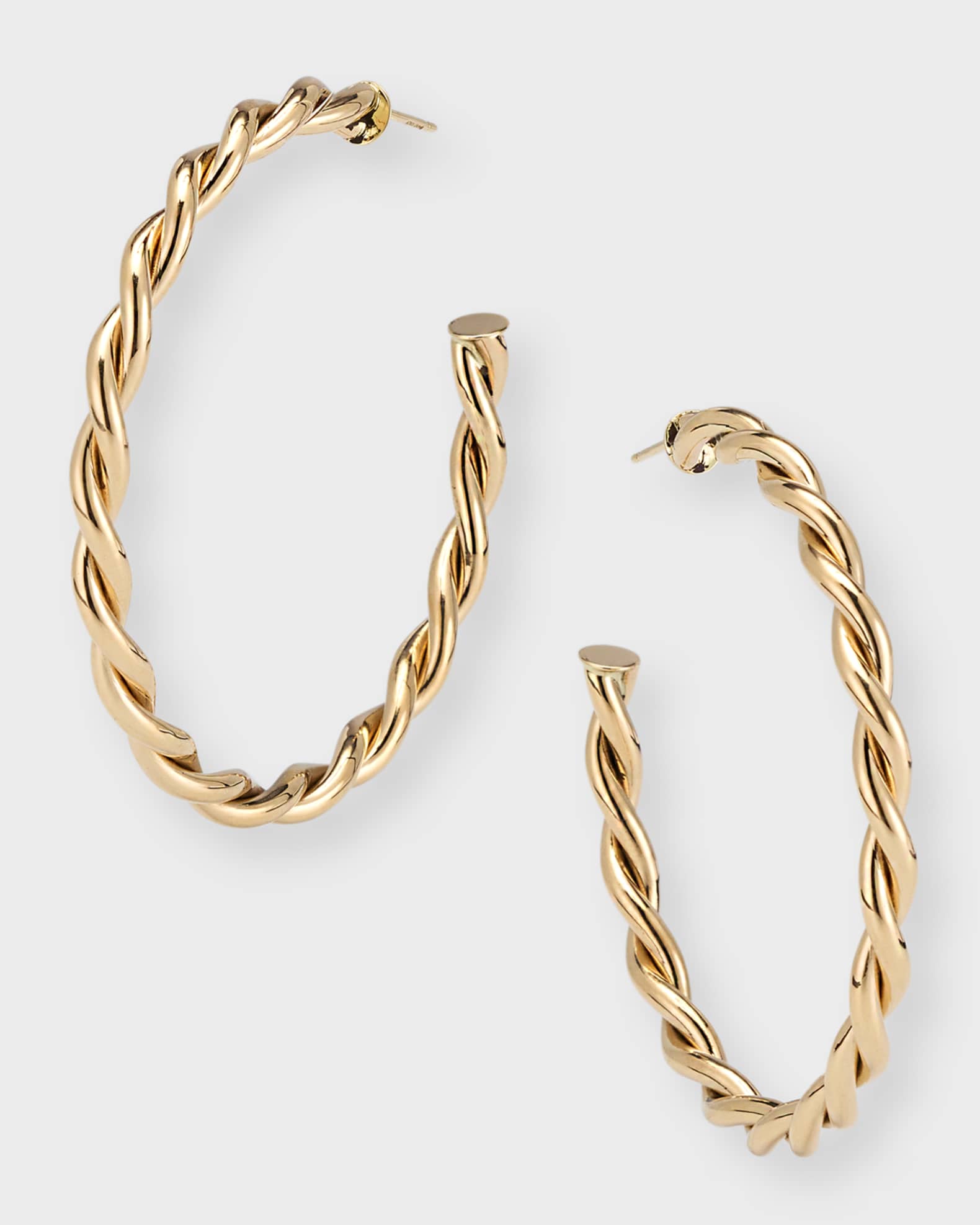 14k Mykonos Twist Hoop Earrings 0