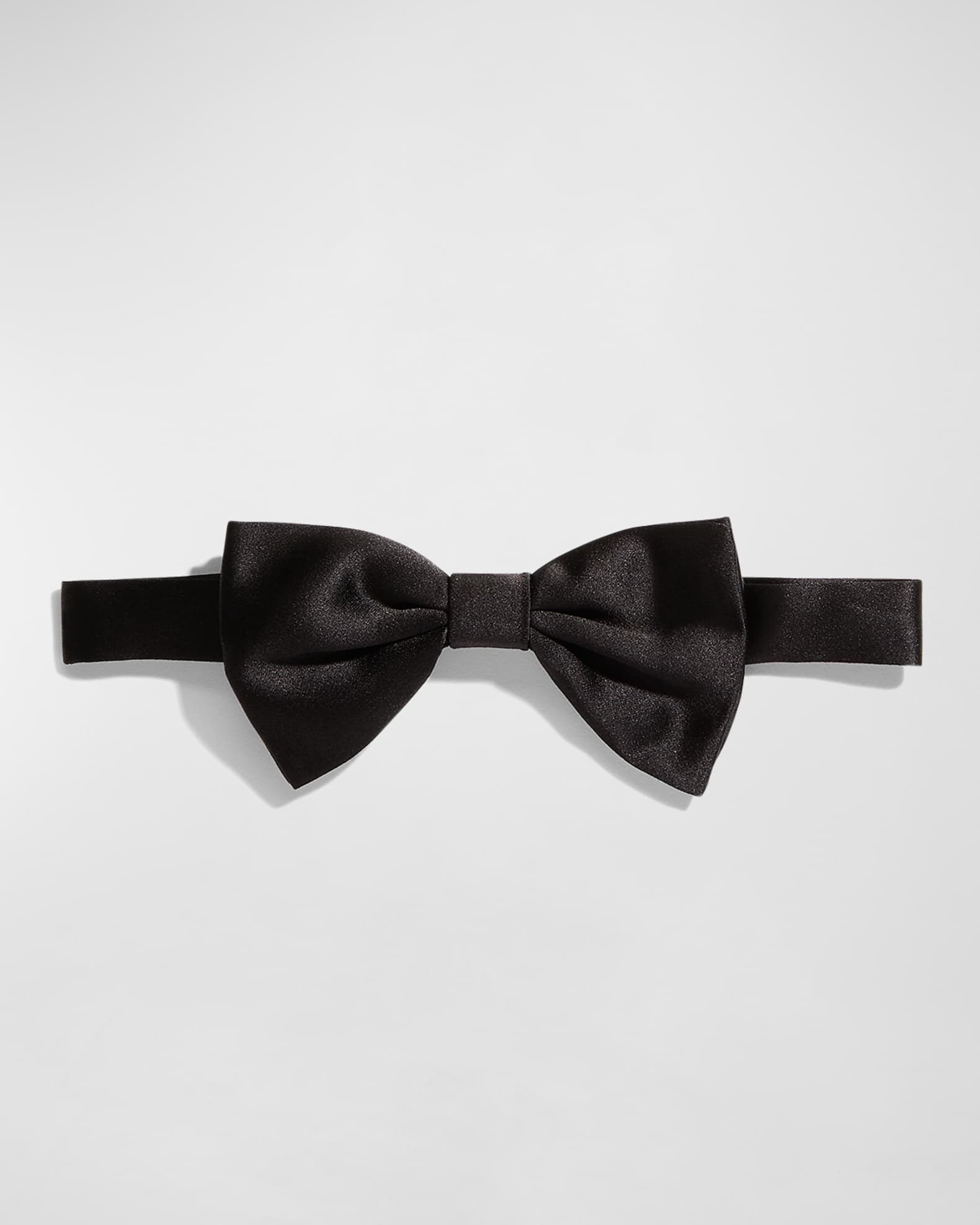 Men's Solid Silk Bow Tie 0