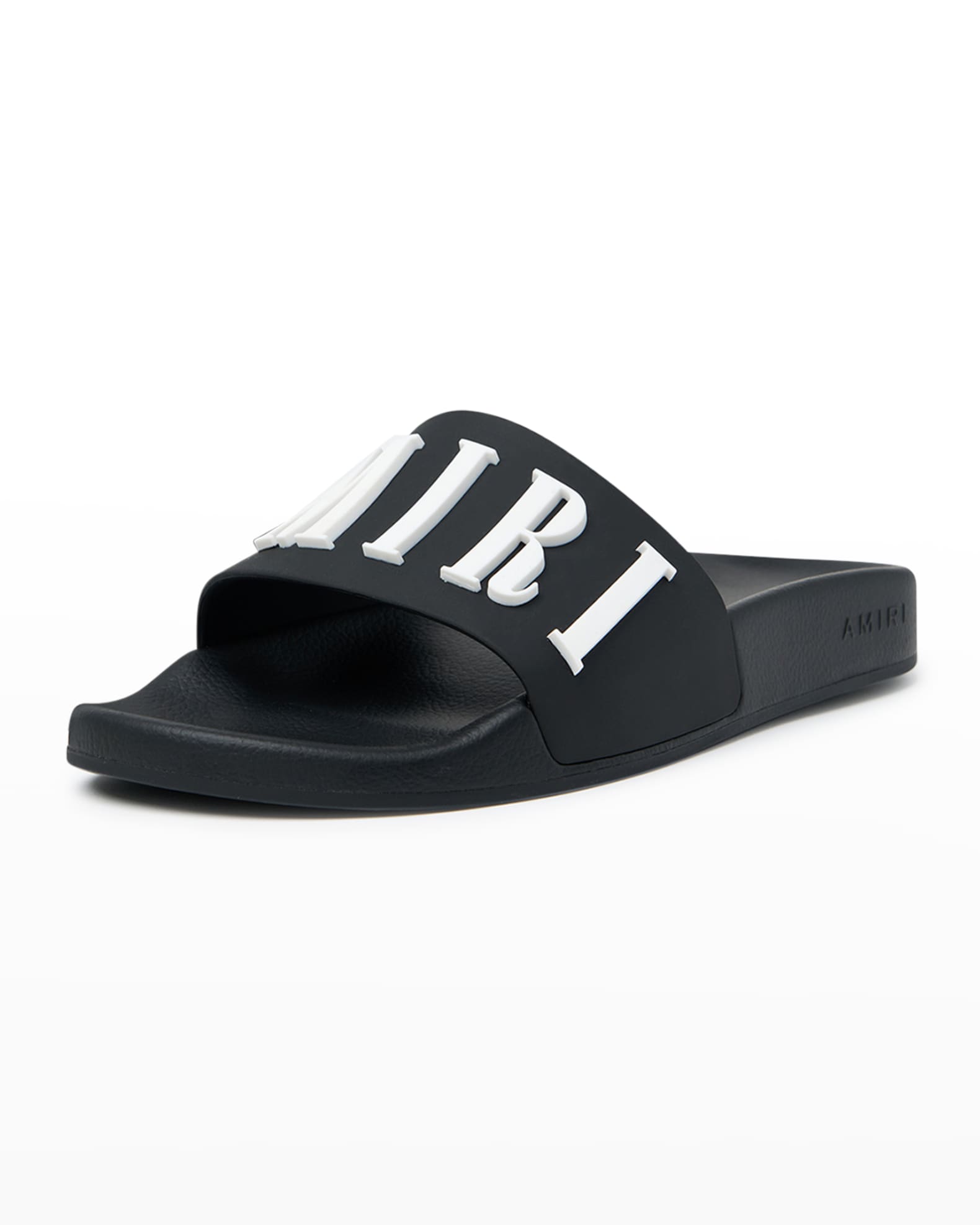 Amiri Bicolor Logo Pool Sandals | Neiman Marcus