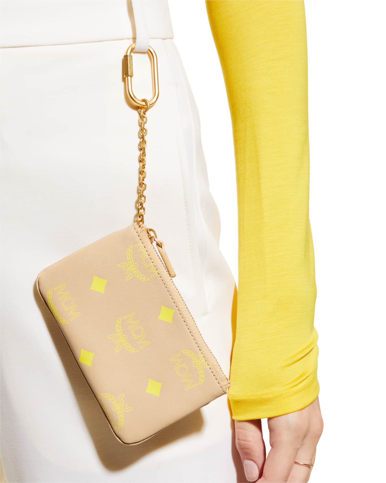 MCM
 Mini Color Splash Logo Pouch-On-Chain