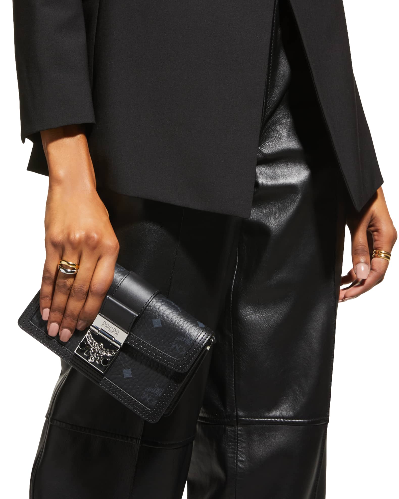 MCM Gretl Mini Visetos Monogram Crossbody Bag Neiman Marcus