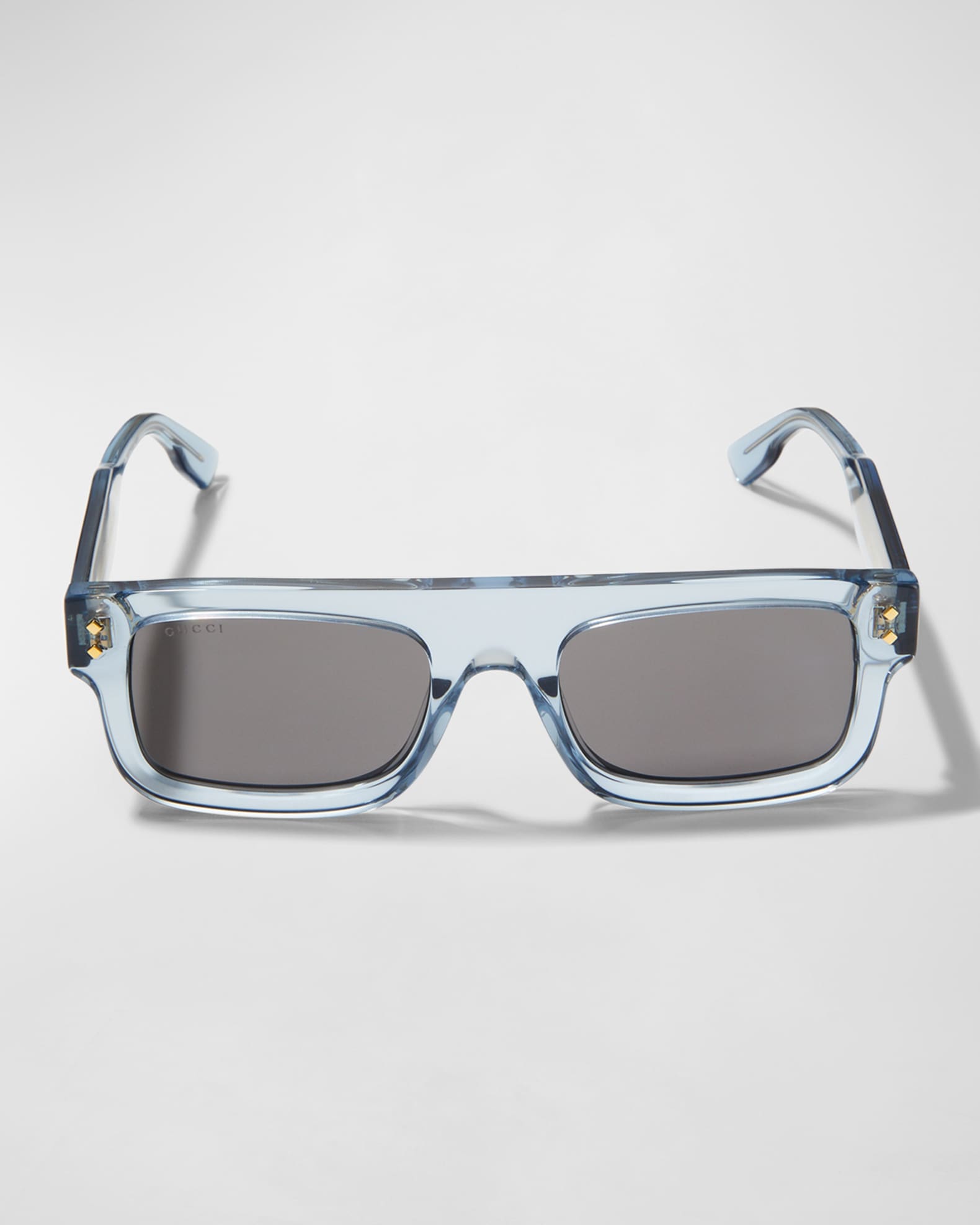 Gucci Men's Rectangle Acetate Sunglasses Neiman Marcus