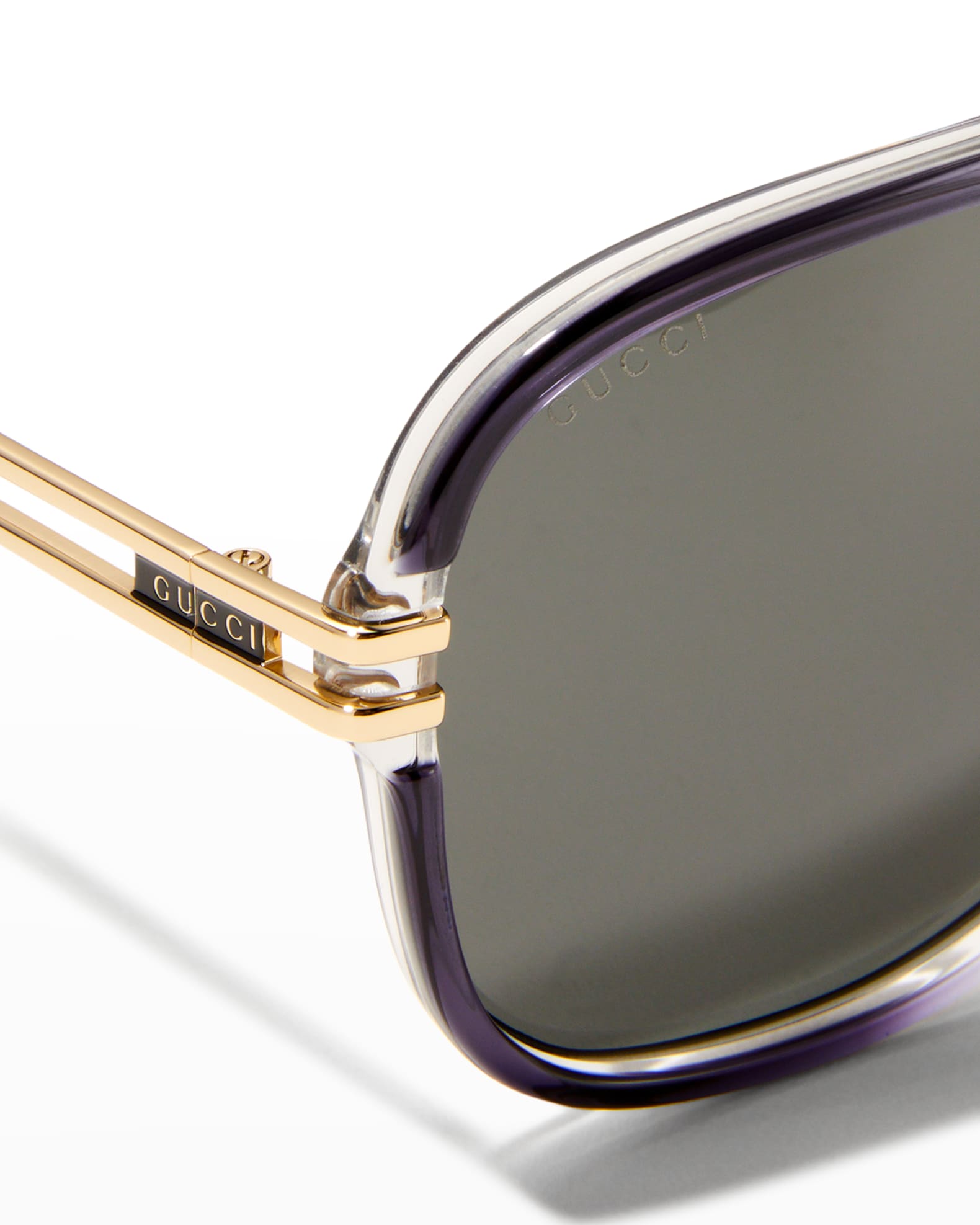 Gucci Men s Acetate Aviator Sunglasses Neiman Marcus