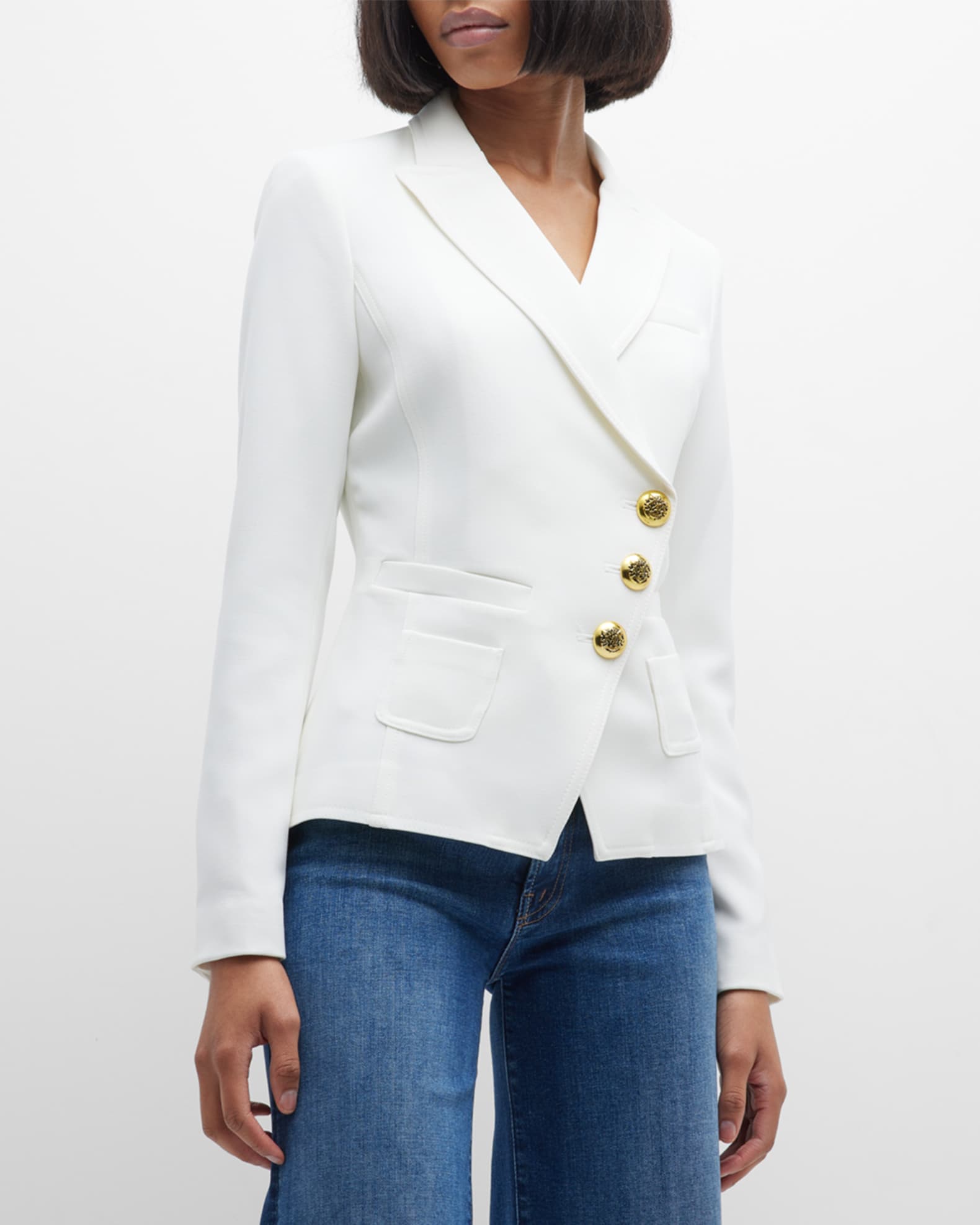 Asymmetrical Wrap Blazer main image 1