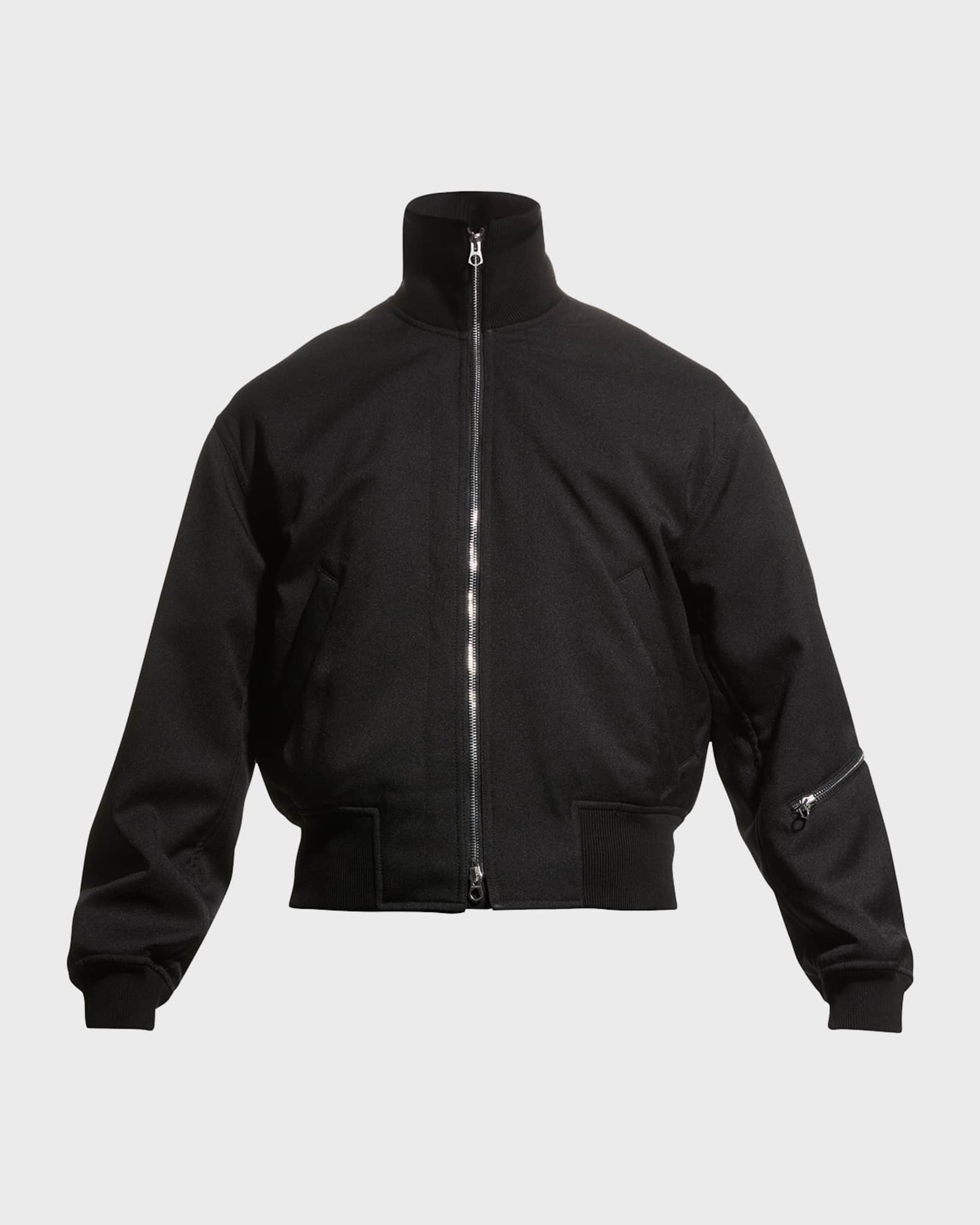 Men's Recycled Gabardine Zip Bomber Jacket