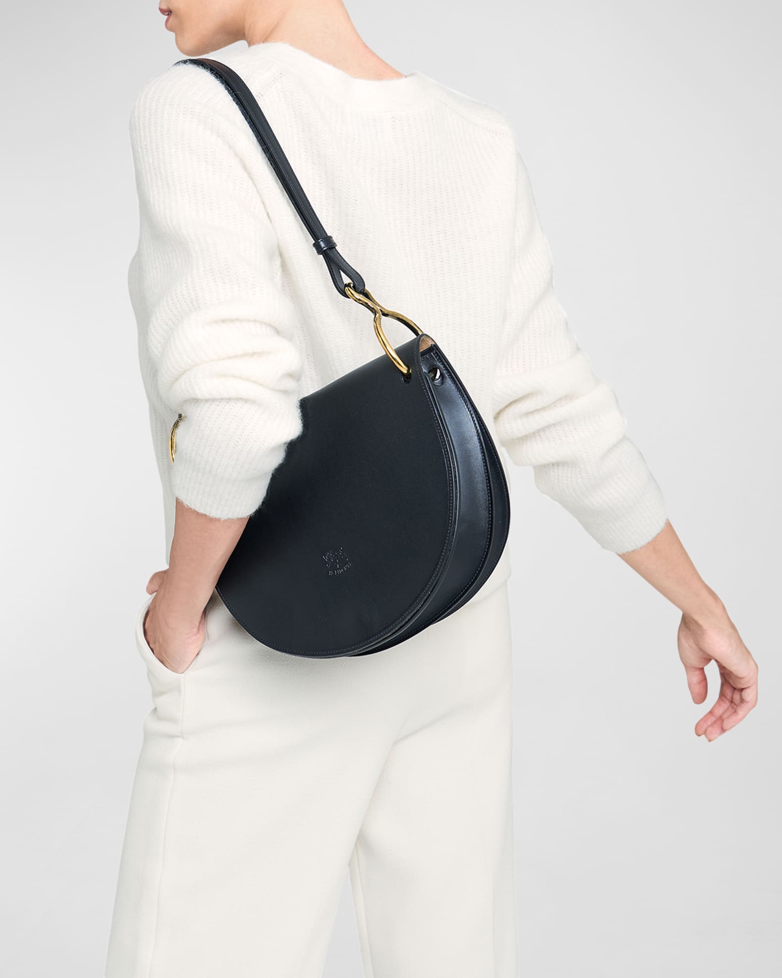 Il Bisonte Consuelo Brushed Leather Flap Shoulder Bag Neiman Marcus