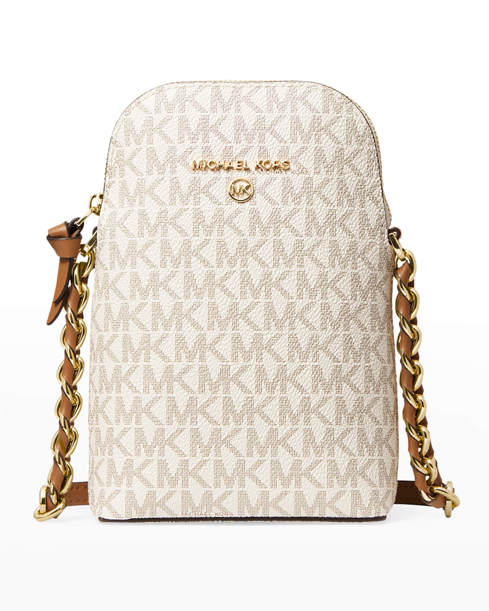 Michael Michael Kors Vanilla/Ac Small Chain Phone Crossbody