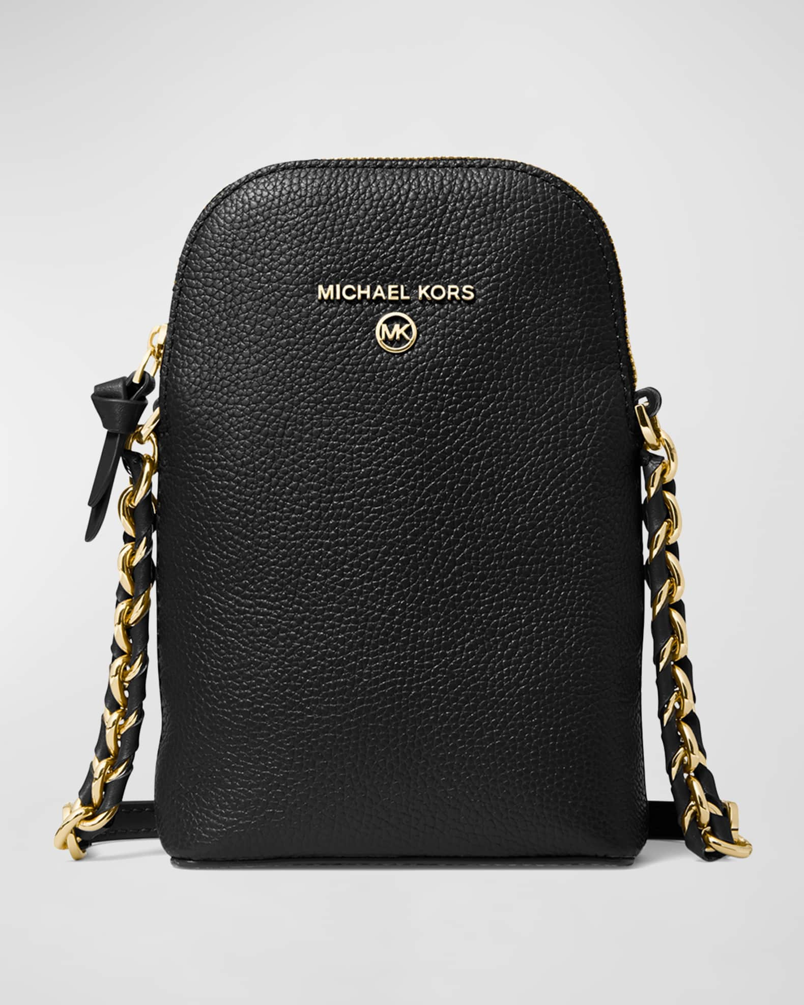 Michael Michael Kors Jet Set Leather Woven Phone Crossbody