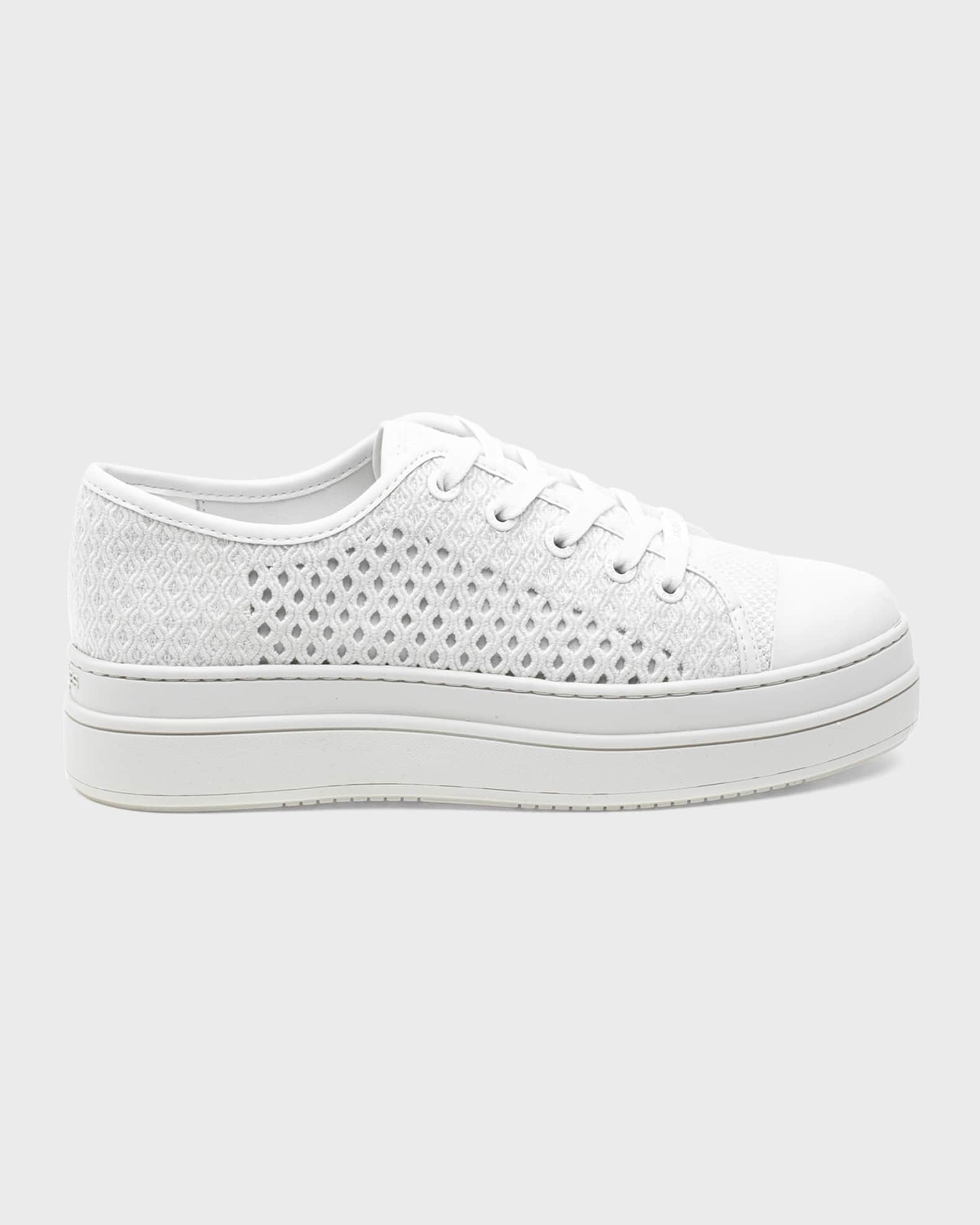 JSlides Natashsa Perforated Low-Top Sneakers | Neiman Marcus