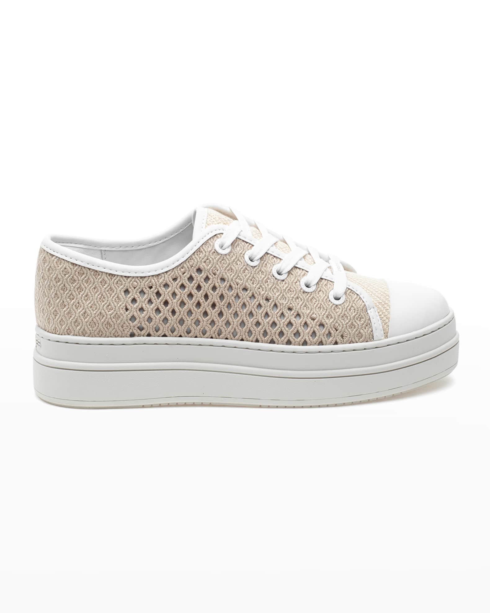 JSlides Natashsa Perforated Low-Top Sneakers | Neiman Marcus