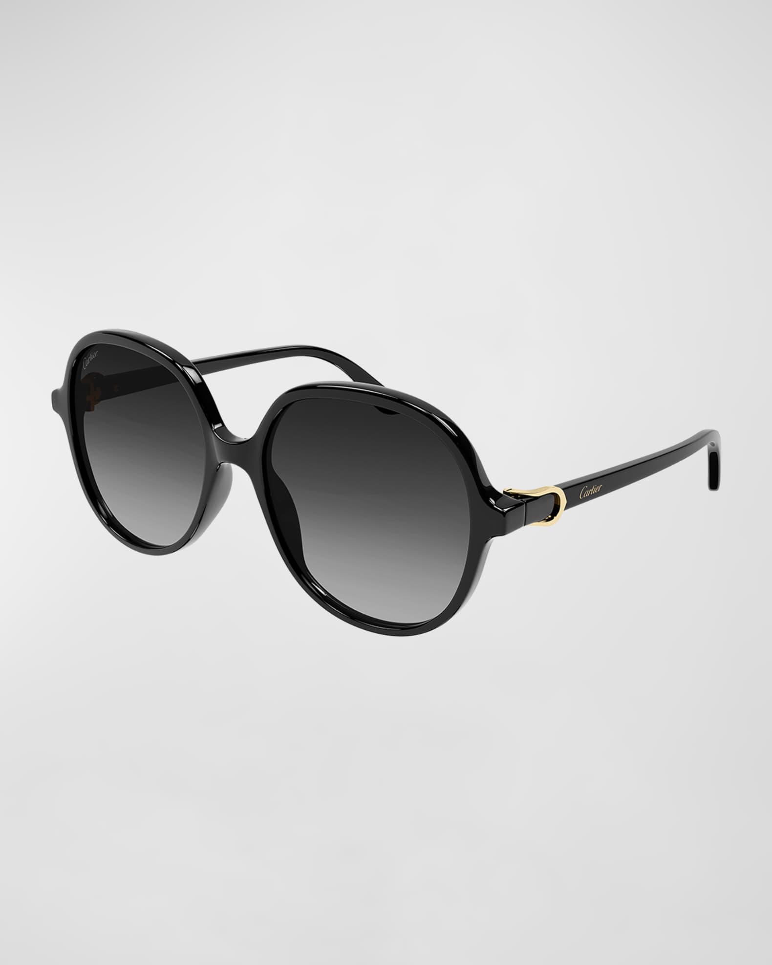 Cartier Logo Round Acetate Sunglasses | Neiman Marcus